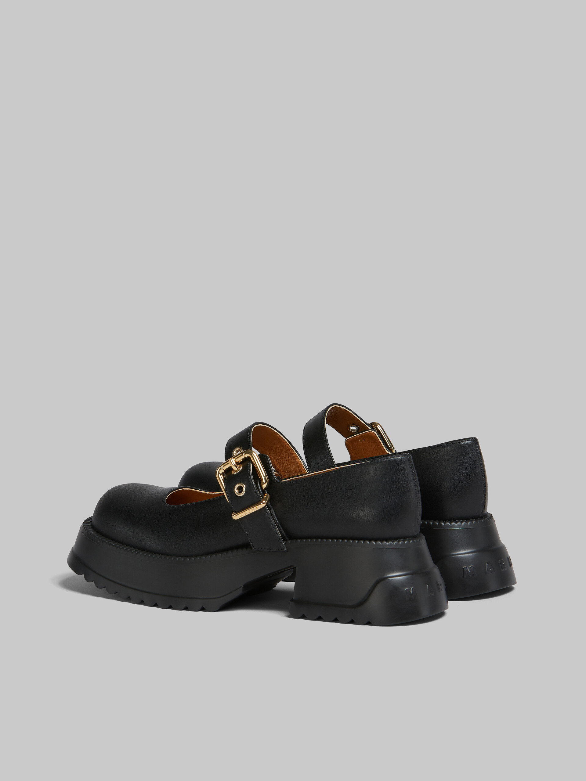Chaussures Mary Jane en cuir noir avec semelle à plateforme - Sneakers - Image 3