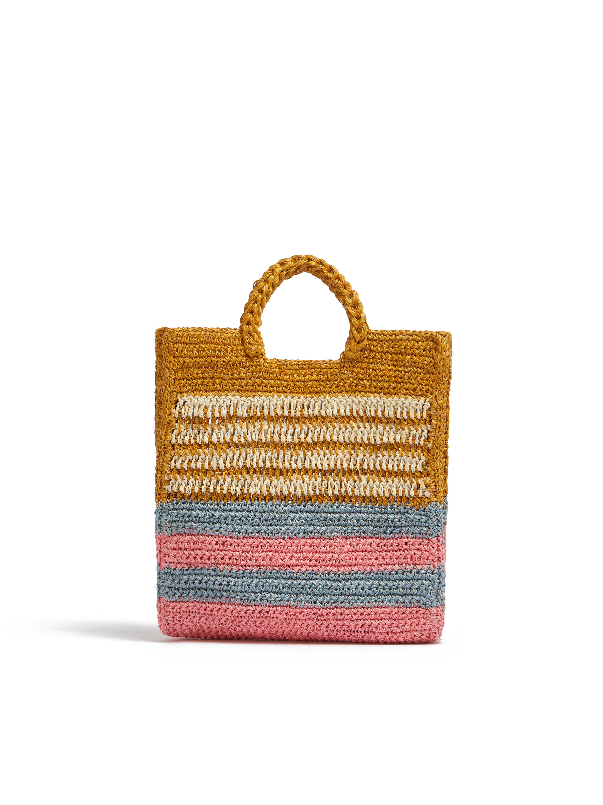 Brown striped MARNI MARKET FIQUE bag - Shopping Bags - Image 3