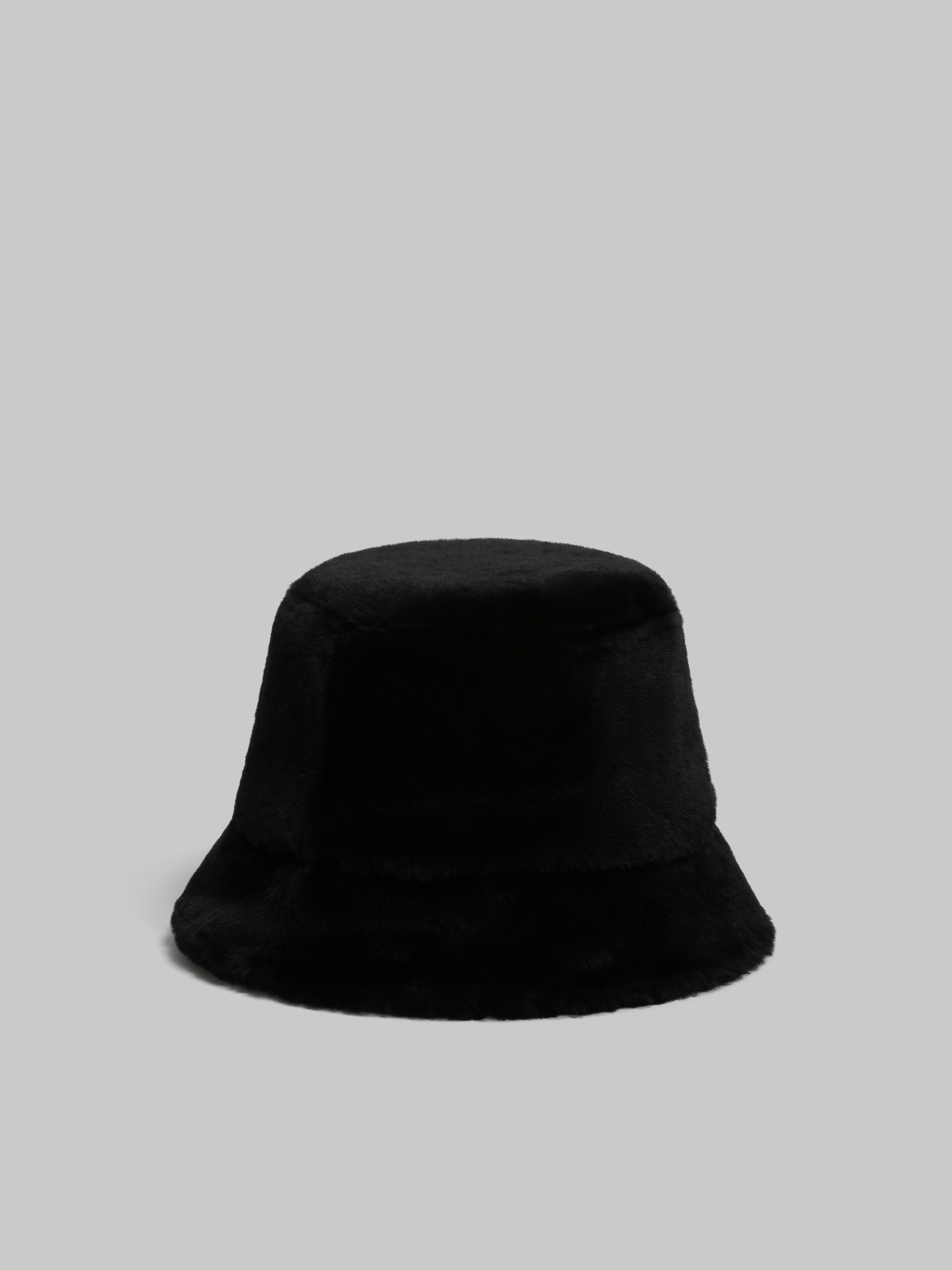 Black shaved shearling bucket hat - Hats - Image 3