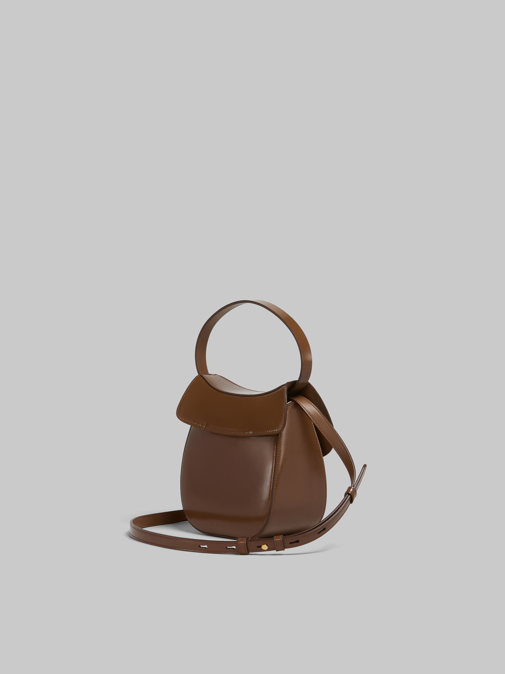 Brown leather Butterfly small handbag - Shoulder Bag - Image 3