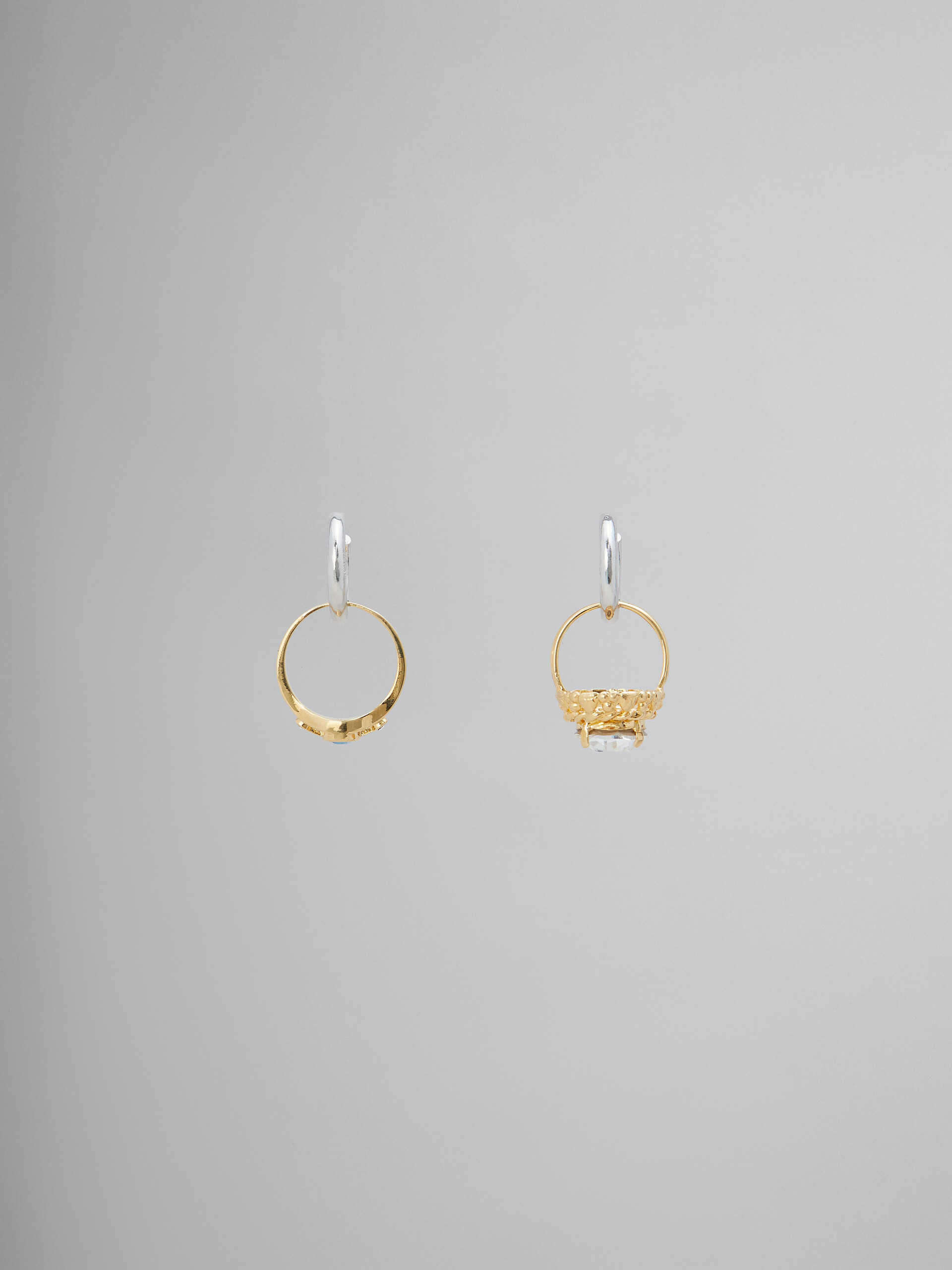 Hoop earrings with mismatched rings - Earrings - Image 1