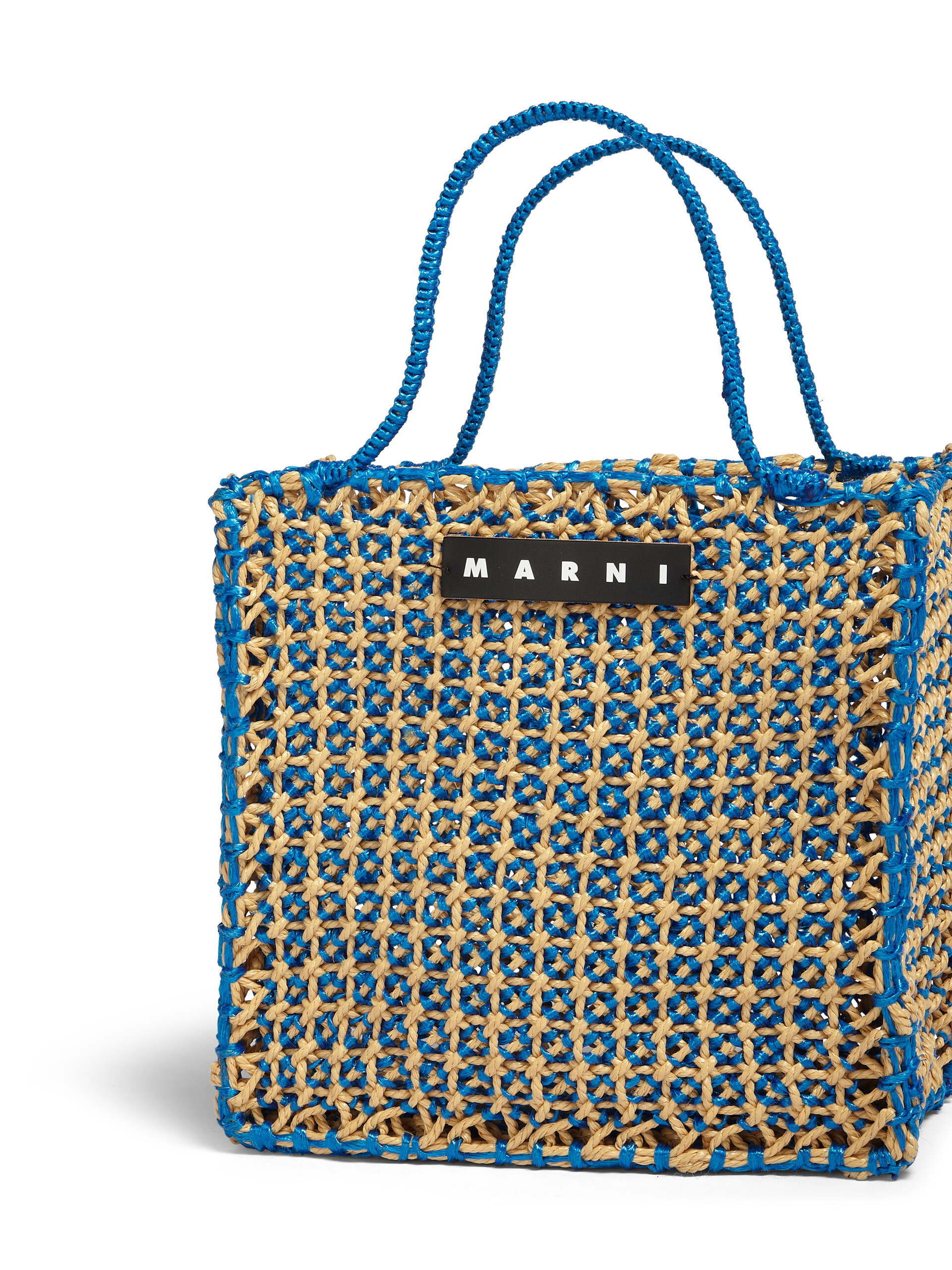 MARNI MARKET MINI JURTA bag in red yellow and green crochet - Shopping Bags - Image 4