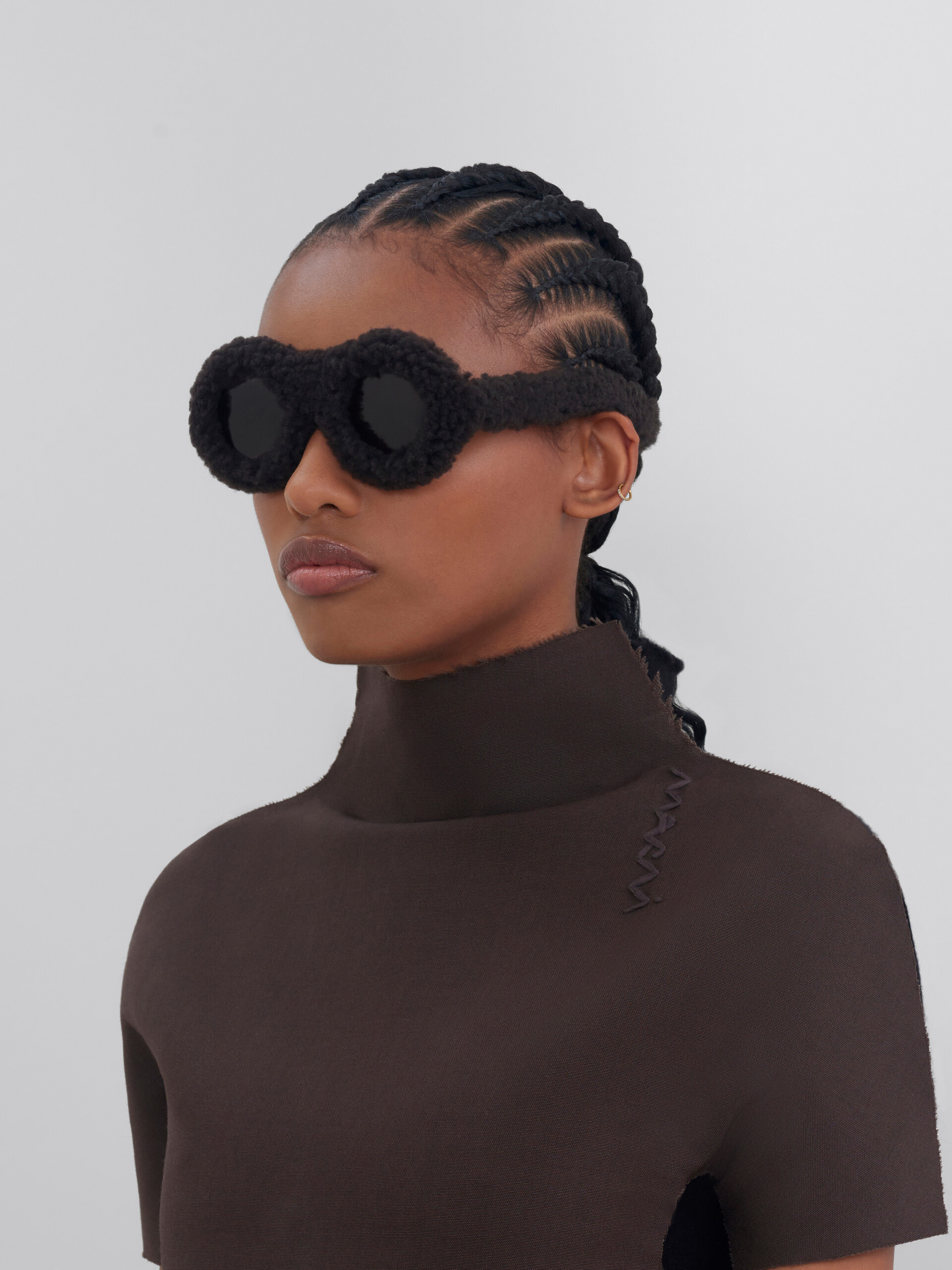 Furry beige Jantu sunglasses - Optical - Image 2