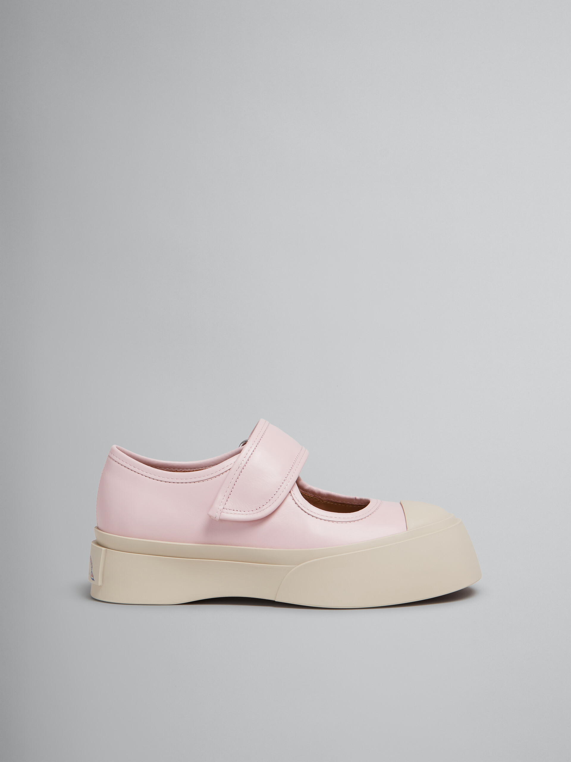 Zapatilla Mary Jane de piel de napa rosa claro - Sneakers - Image 1