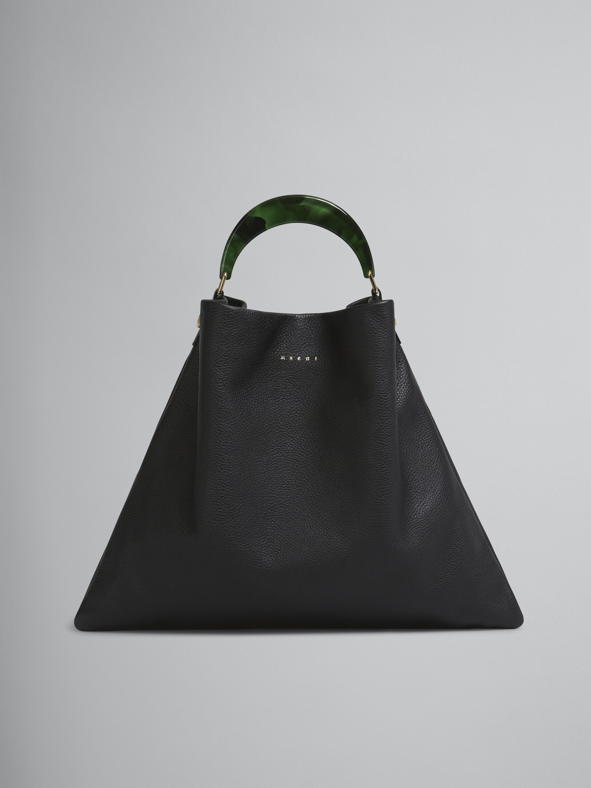 Mittelgroße Tasche Venice aus schwarzem Leder - Schultertaschen - Image 1