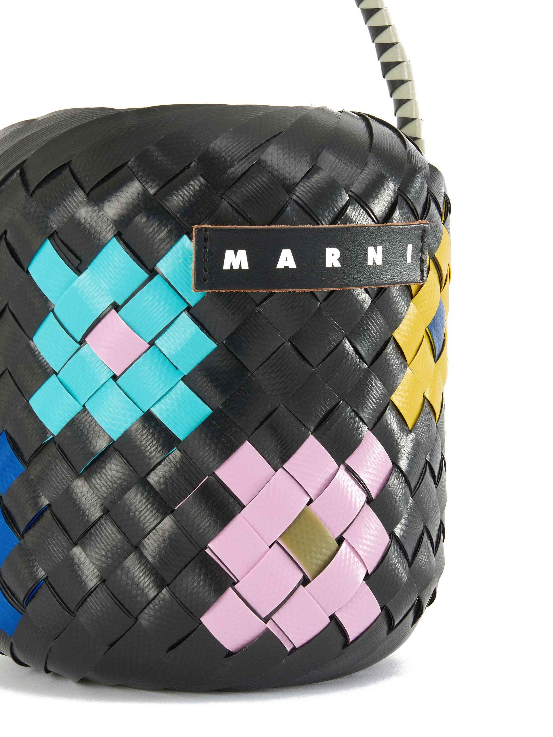 ブラック フラワー MARNI MARKET スモールバケットバッグ - ショッピングバッグ - Image 4