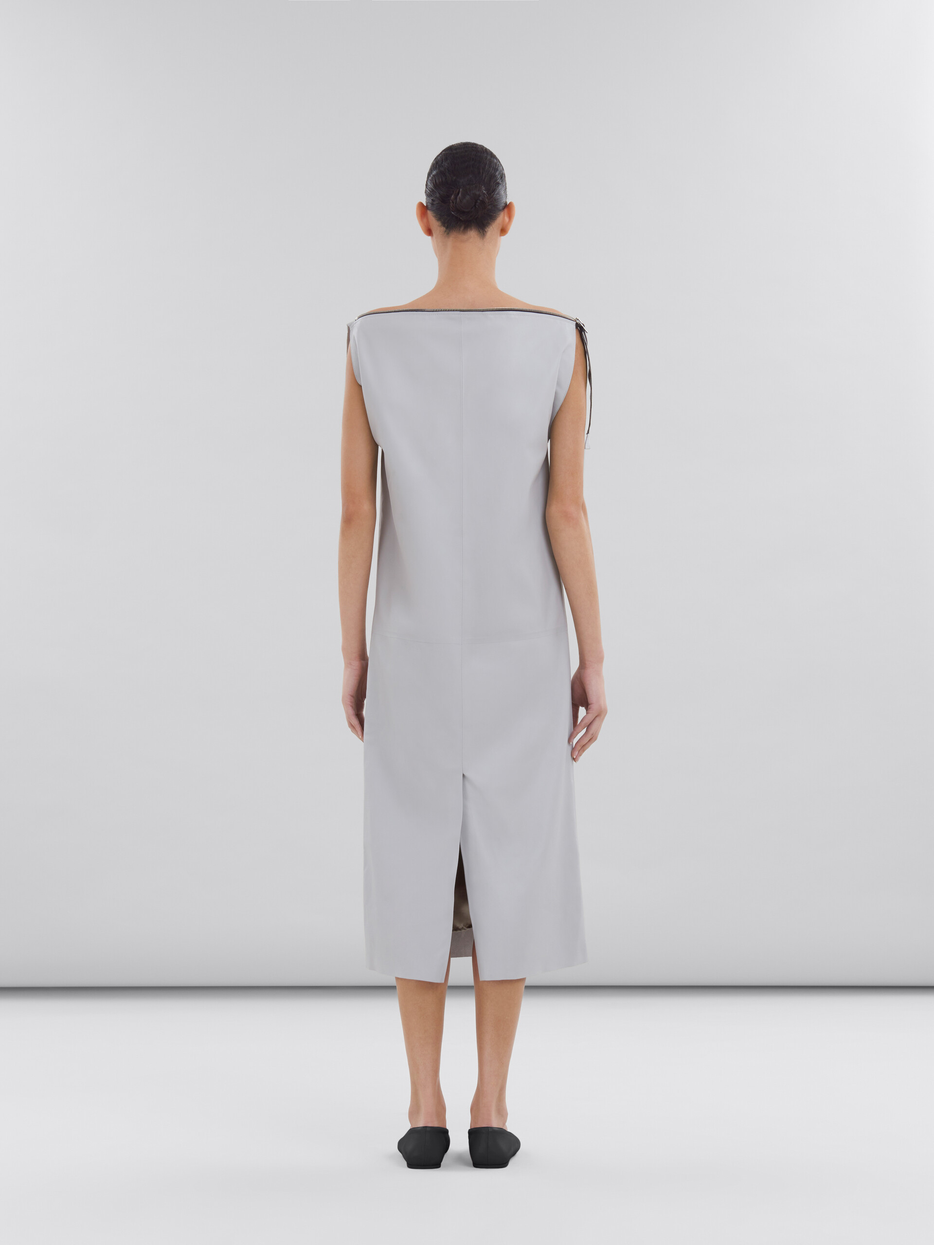 Grey sleeveless nappa dress - Dresses - Image 3