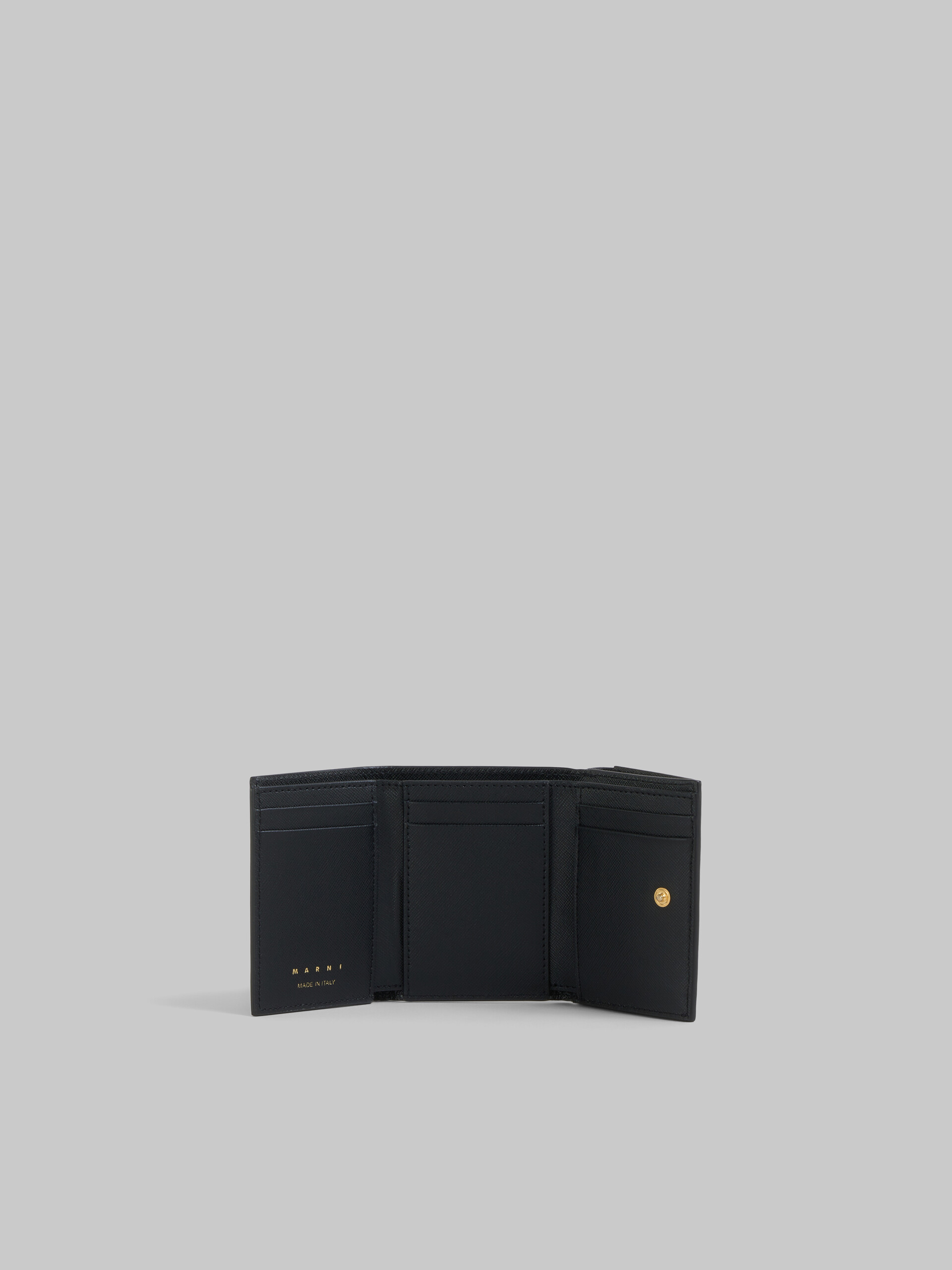 Black saffiano leather tri-fold wallet - Wallets - Image 2