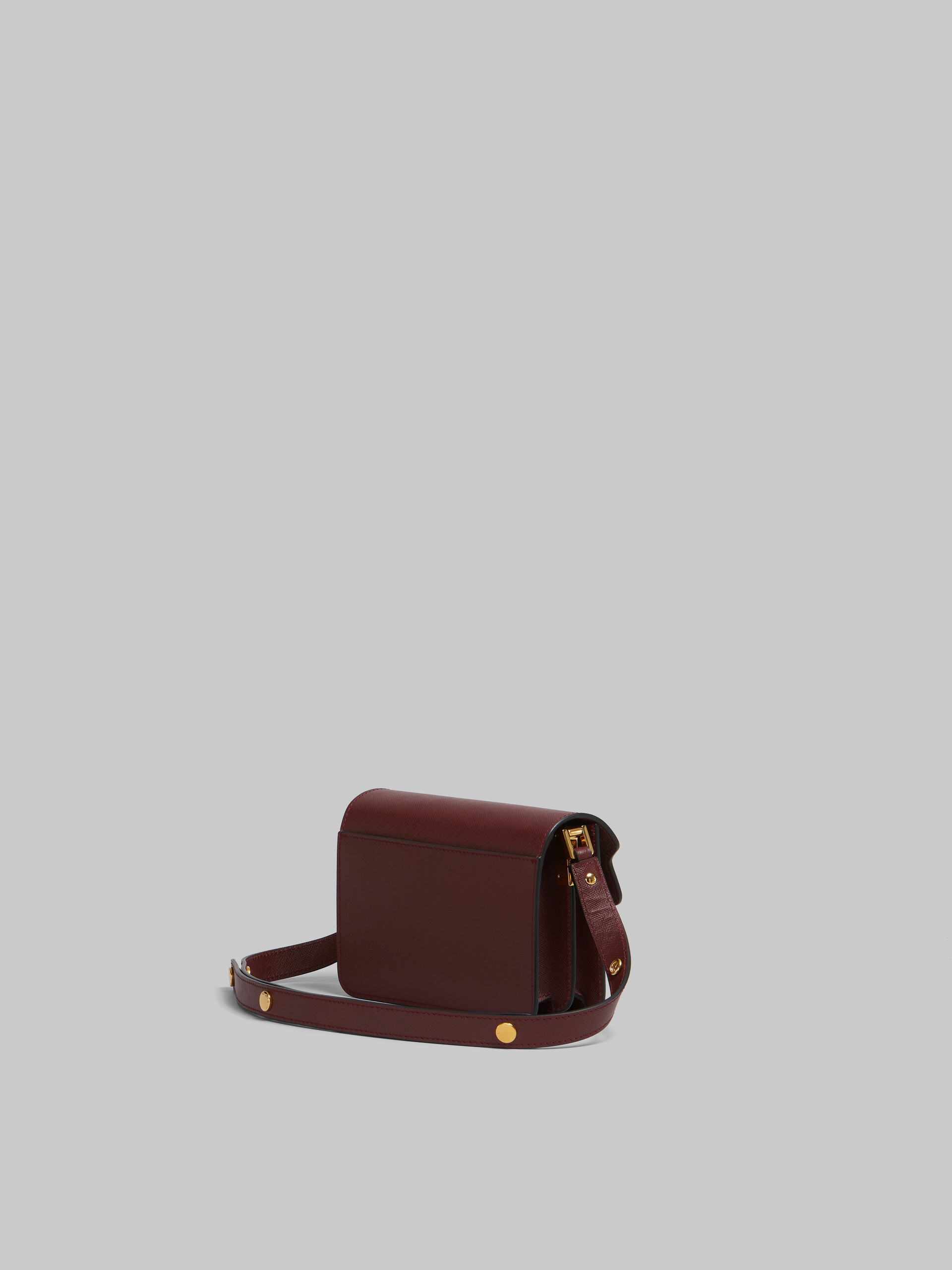Brown saffiano leather mini Trunk bag - Shoulder Bag - Image 3