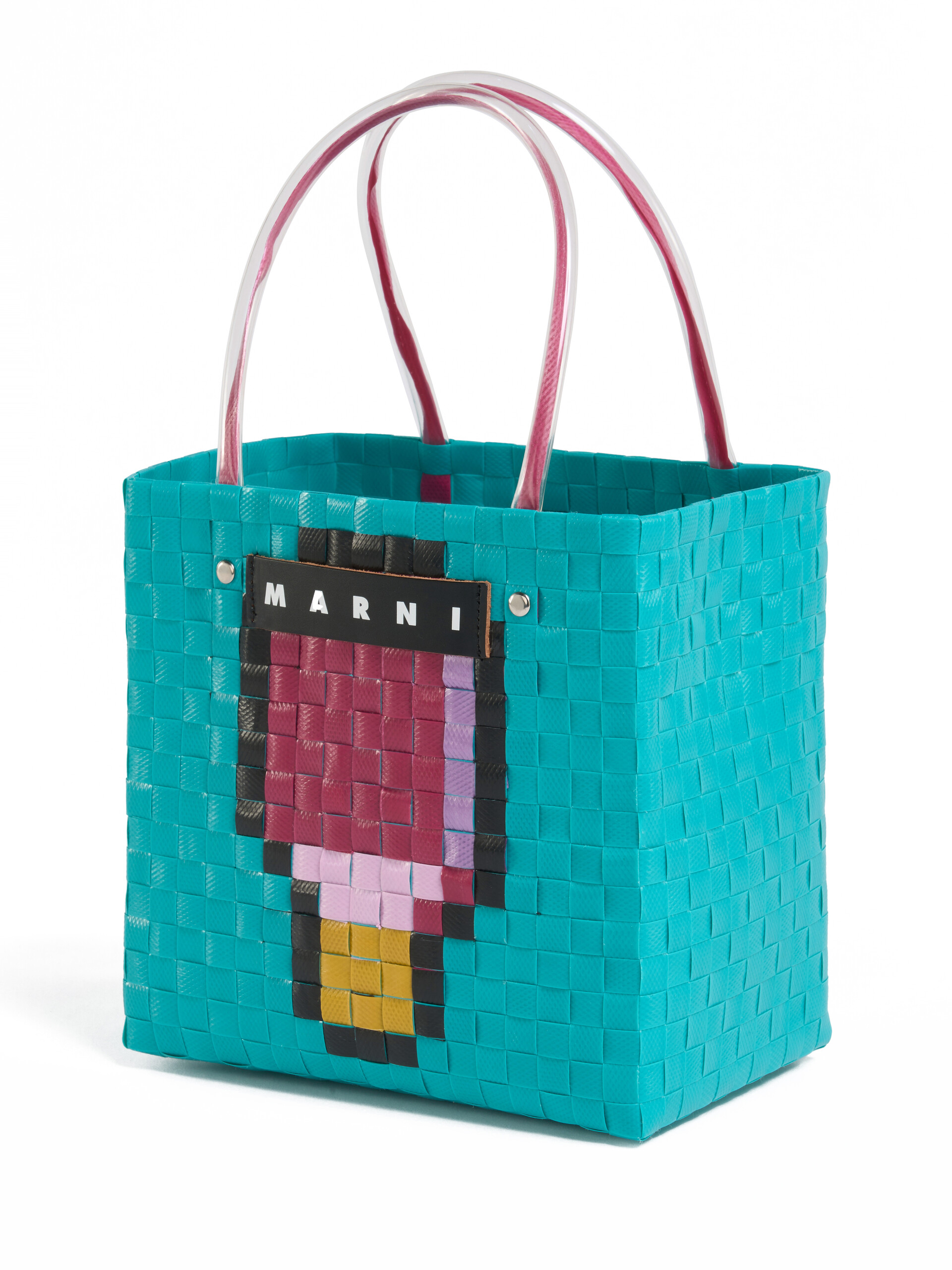 Bolso MARNI MARKET SUMMER BASKET turquesa - Bolsos shopper - Image 4