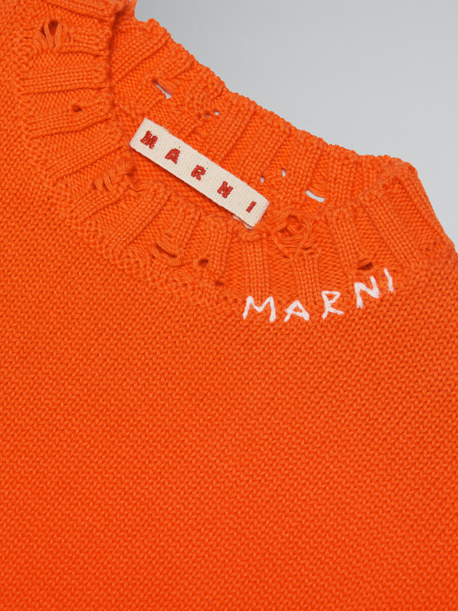 Orangefarbenes Kleid aus Baumwolle - Kleider - Image 3