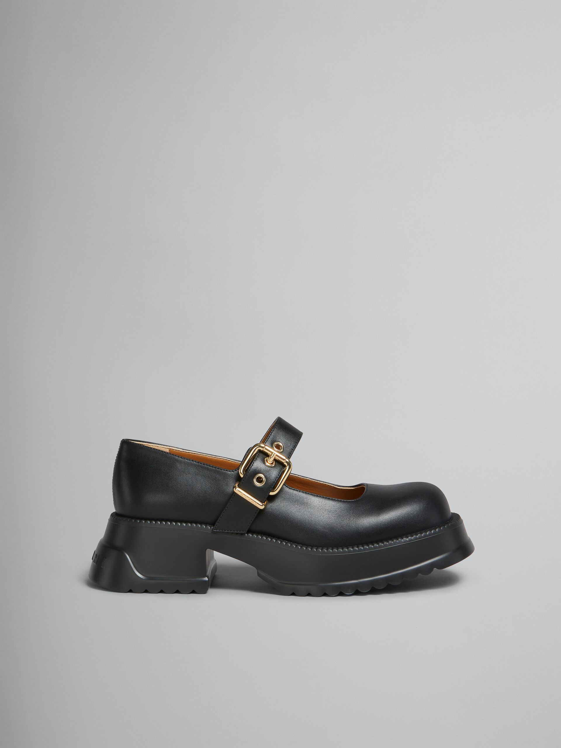 Chaussures Mary Jane en cuir noir avec semelle à plateforme - Sneakers - Image 1