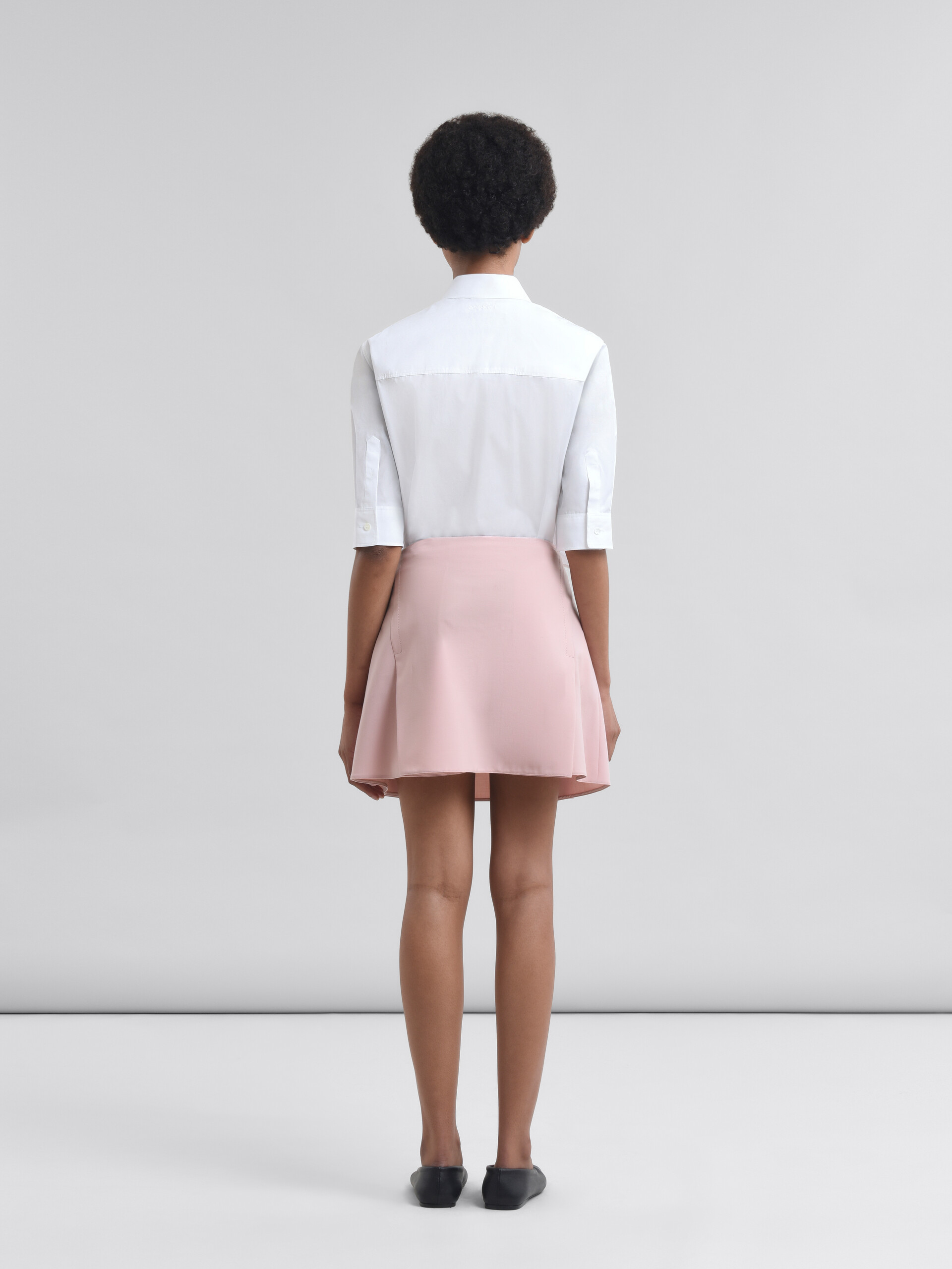 Pink stretch wool mini skirt - Skirts - Image 3