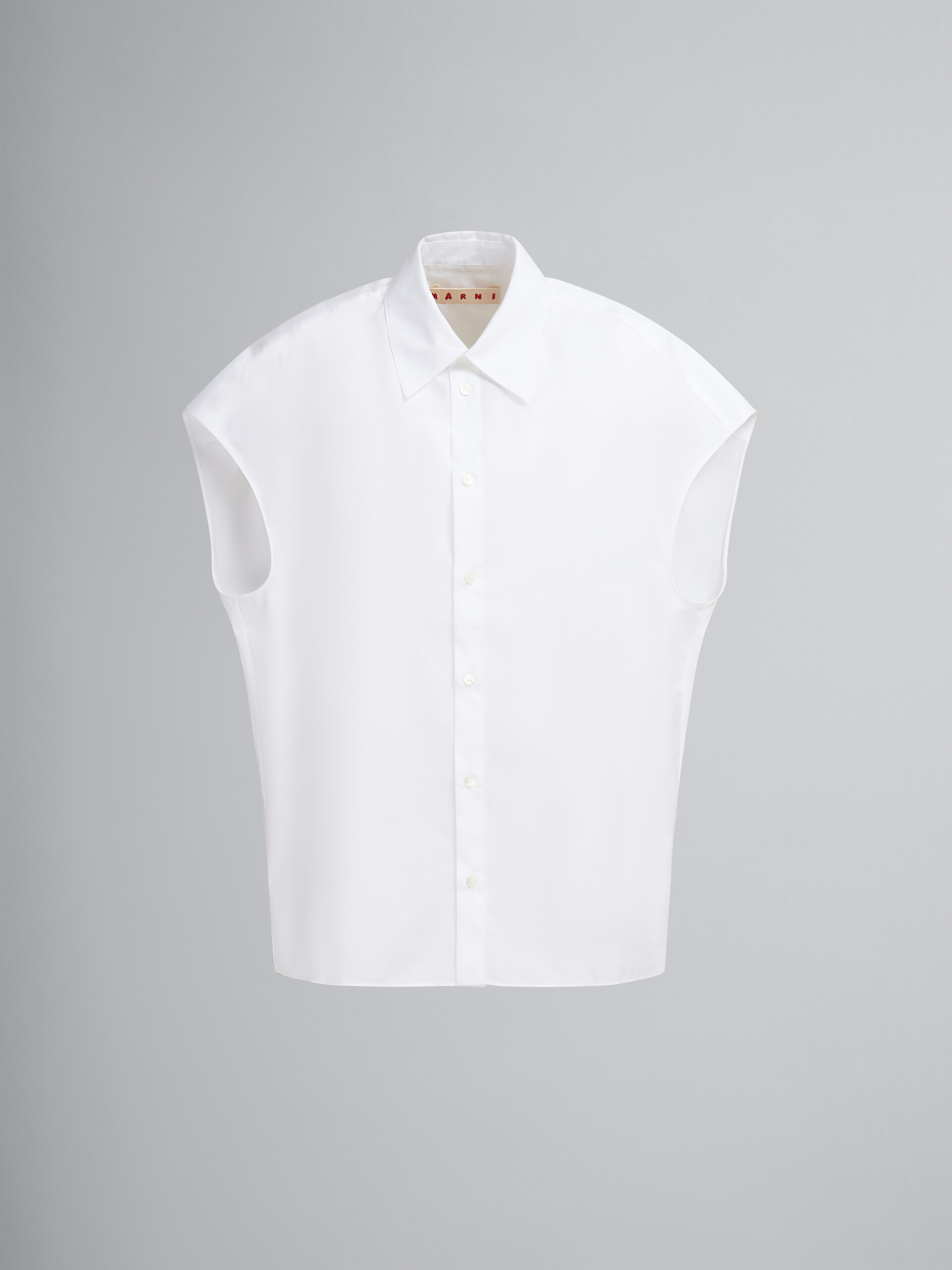 Camicia cocoon in popeline bianco - Camicie - Image 1