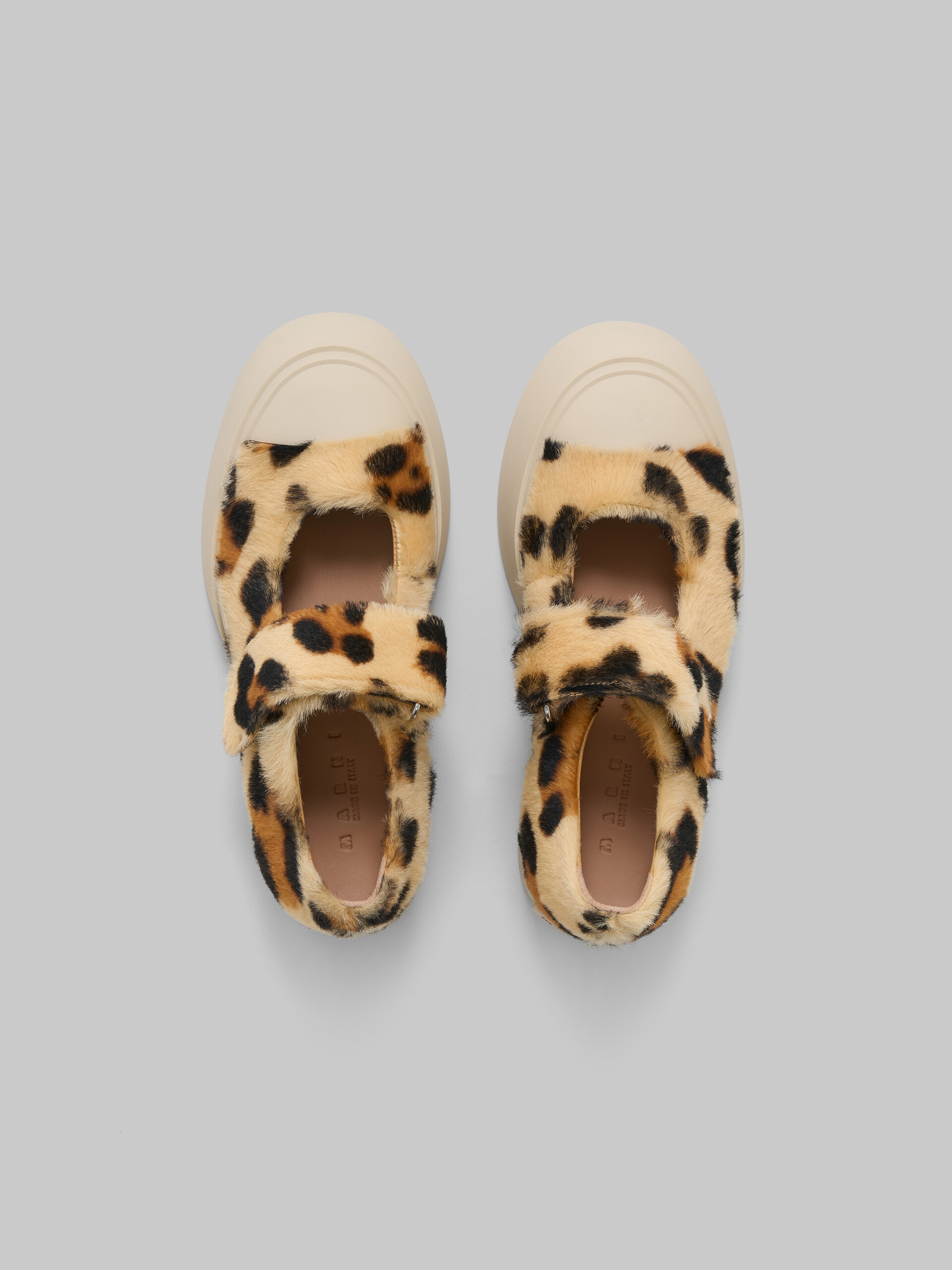 Yellow animalier print shearling Mary Jane sneaker - Sneakers - Image 4