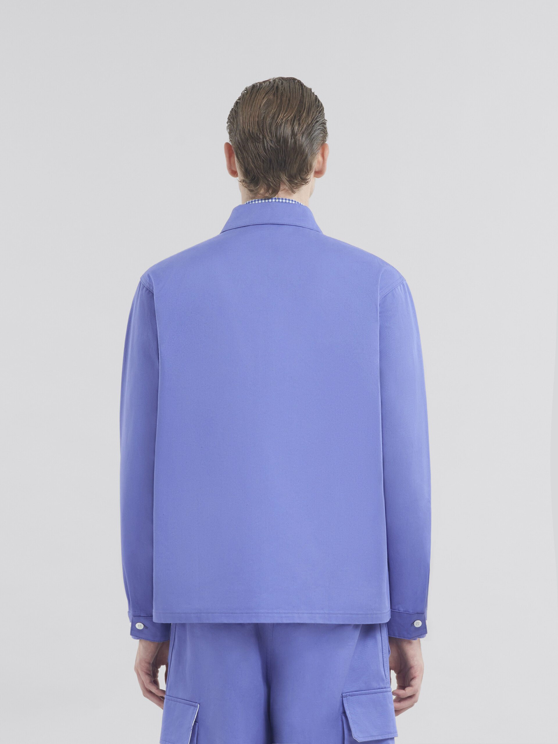 Indigo organic cotton shirt with Marni Symbol - Shirts - Image 3