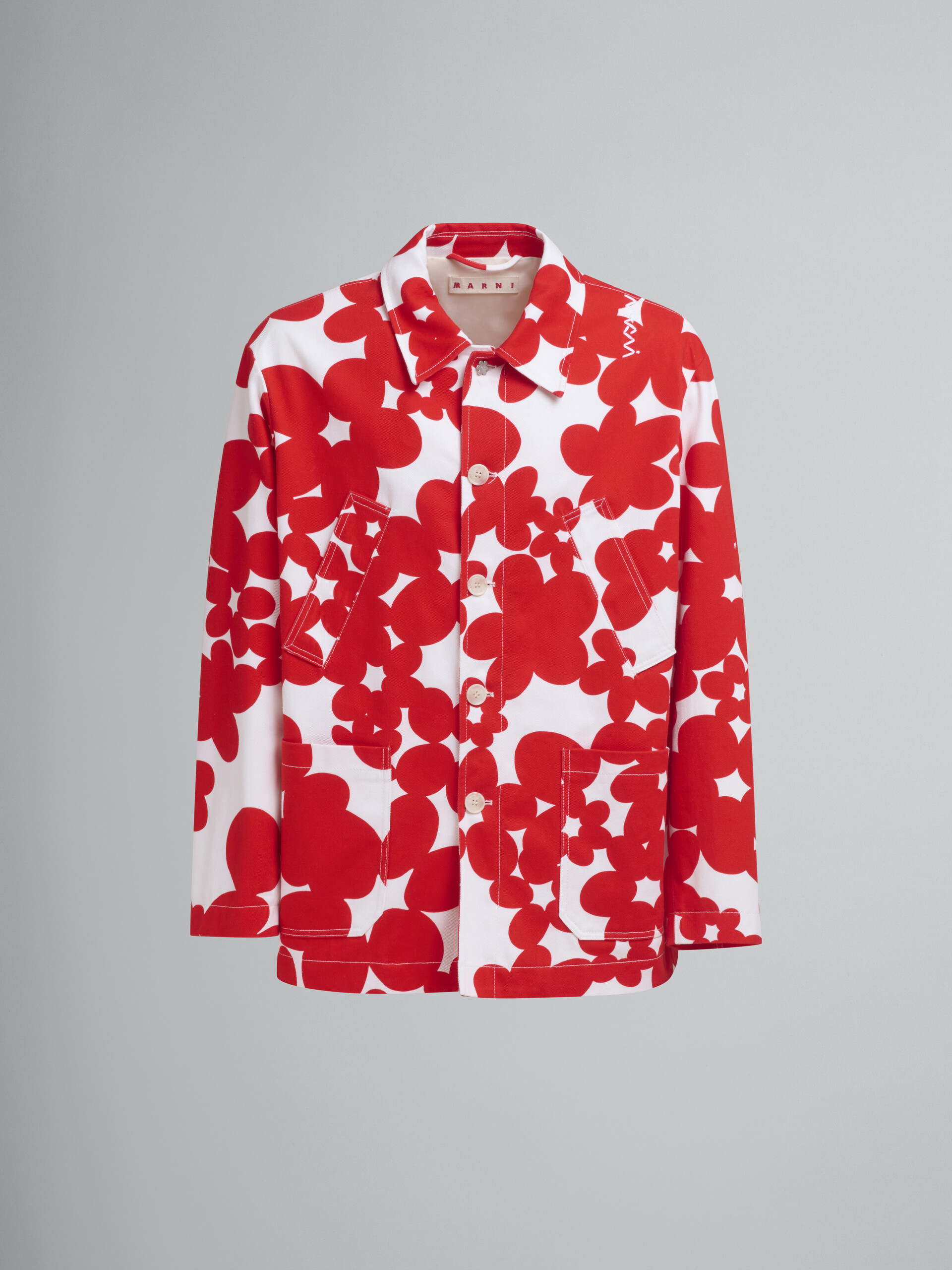 Red and white Dillies print jacket - Jackets - Image 1