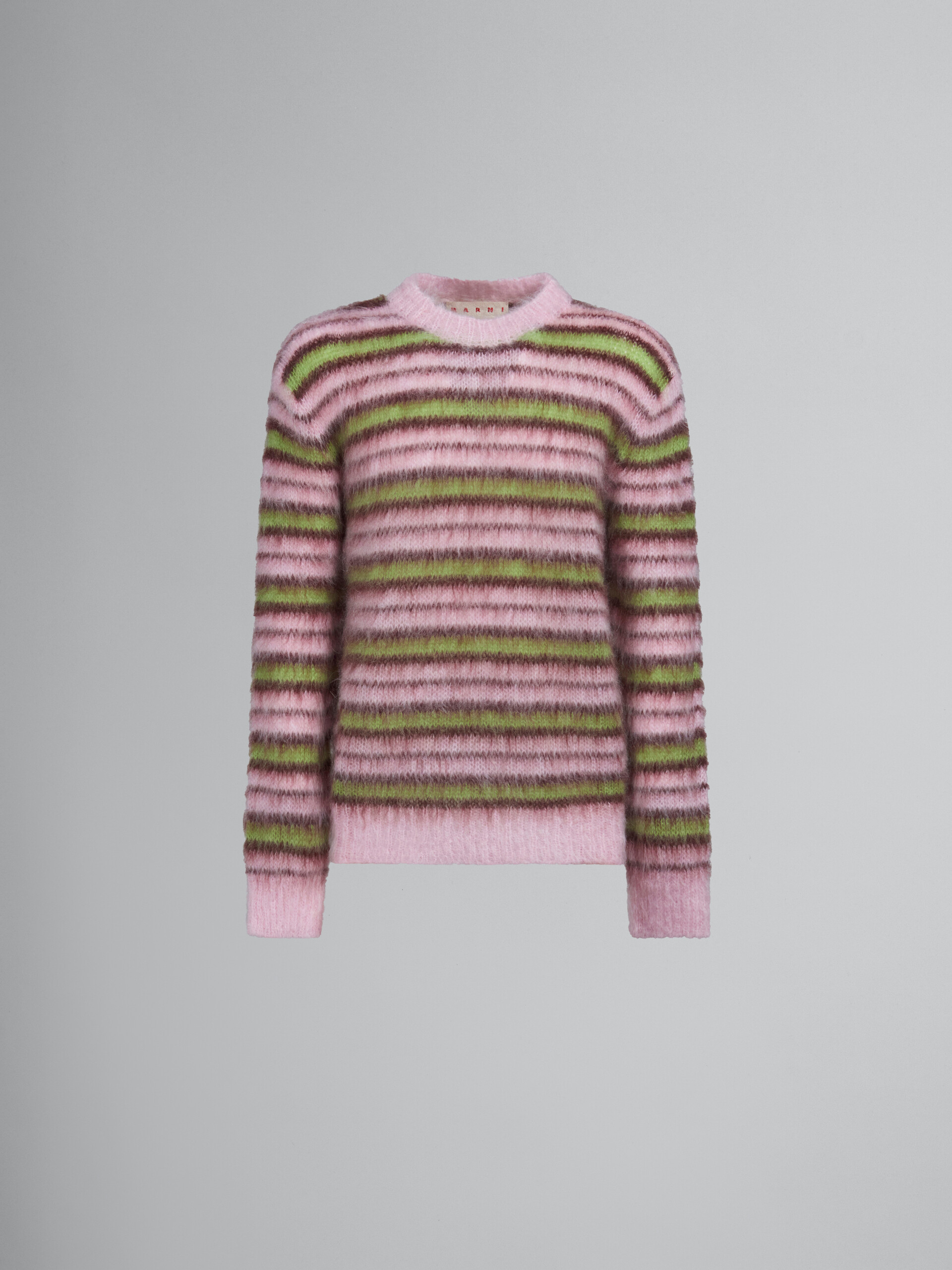 Pink striped mohair sweater - Pullovers - Image 1