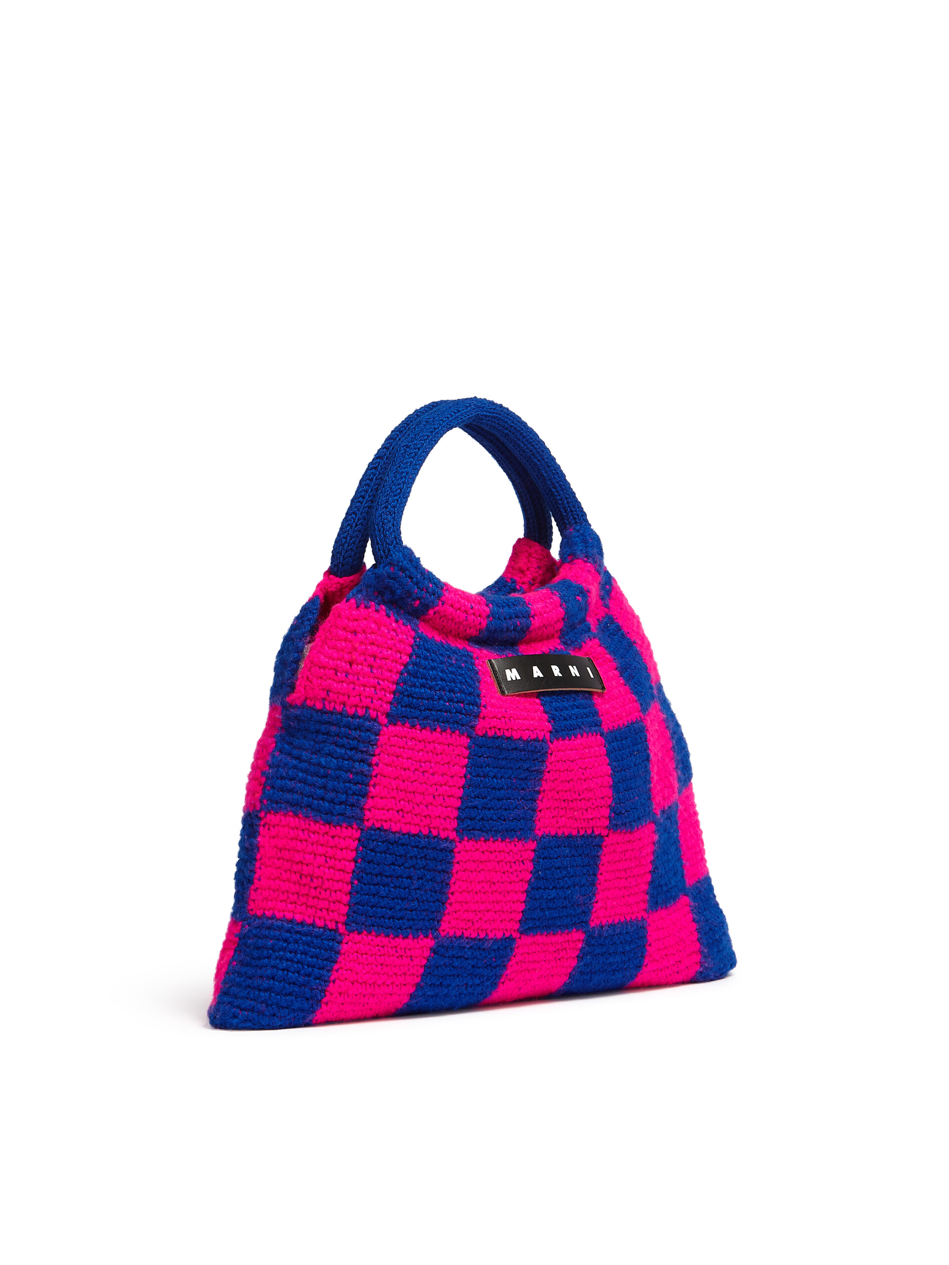 Bolso MARNI MARKET GRANNY de croché rosa y azul - Bolsos shopper - Image 2