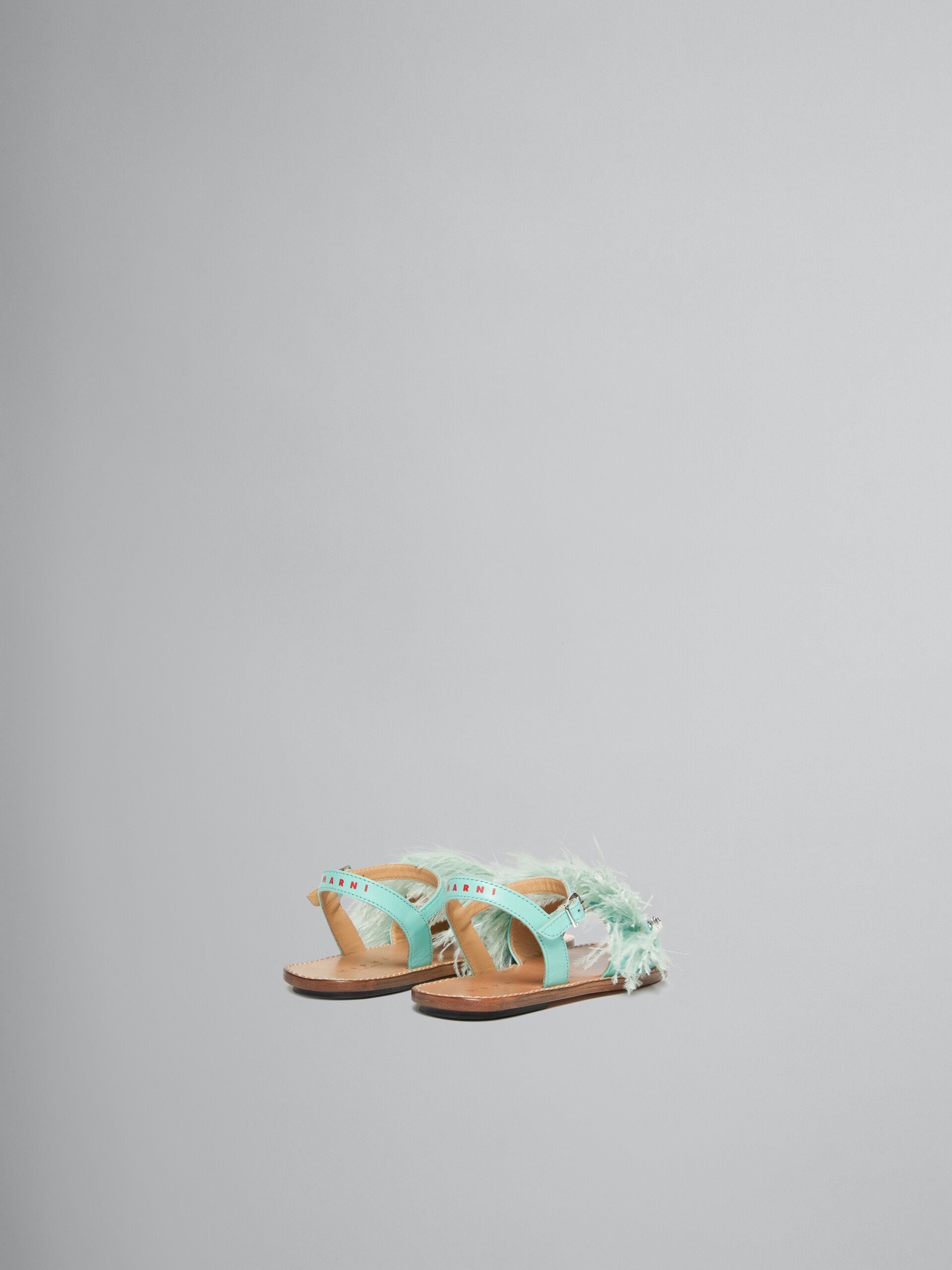 Sandales Marabou à plume turquoise - ENFANT - Image 3