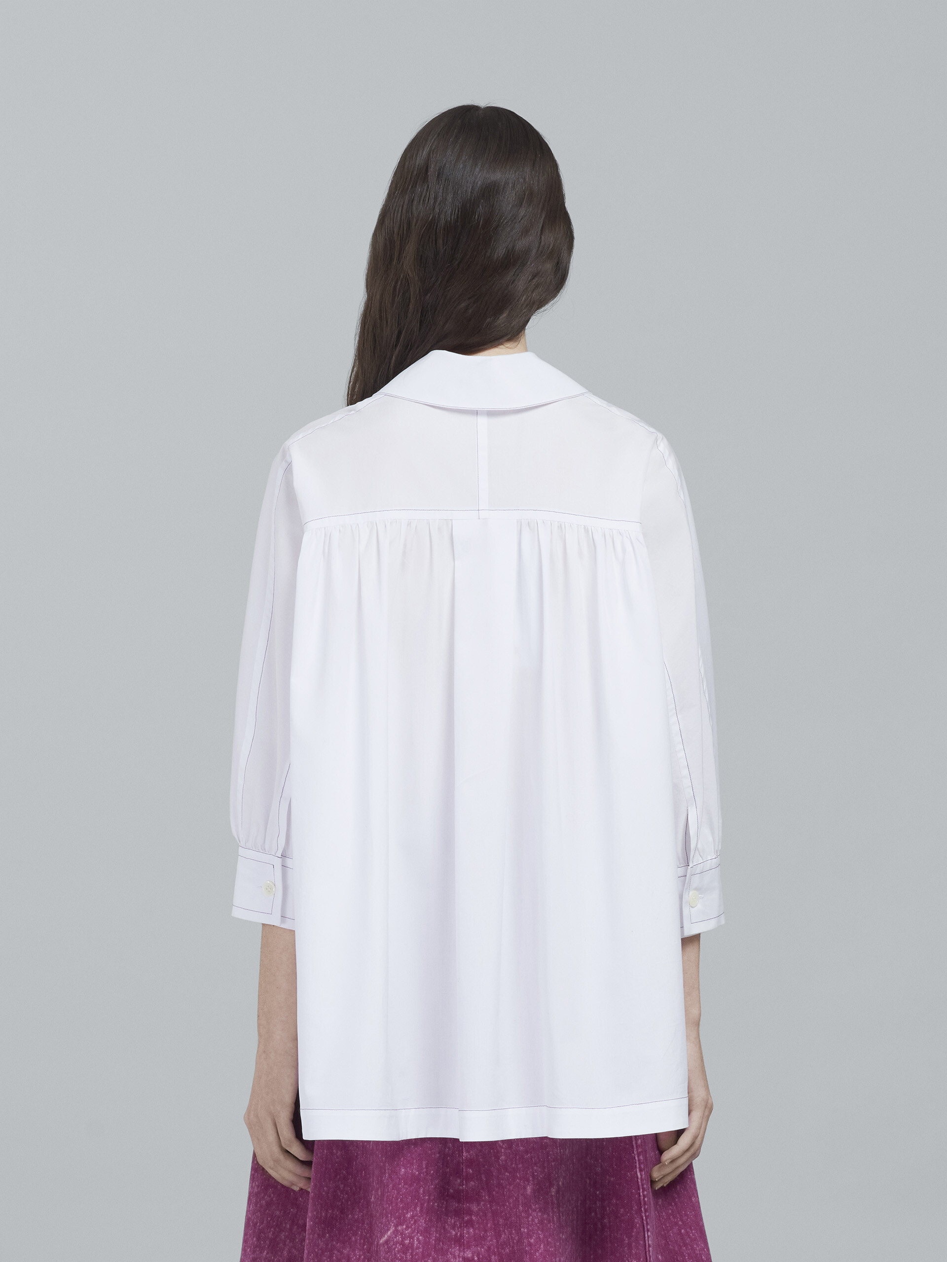 Hemd aus weißer Popeline - Hemden - Image 3