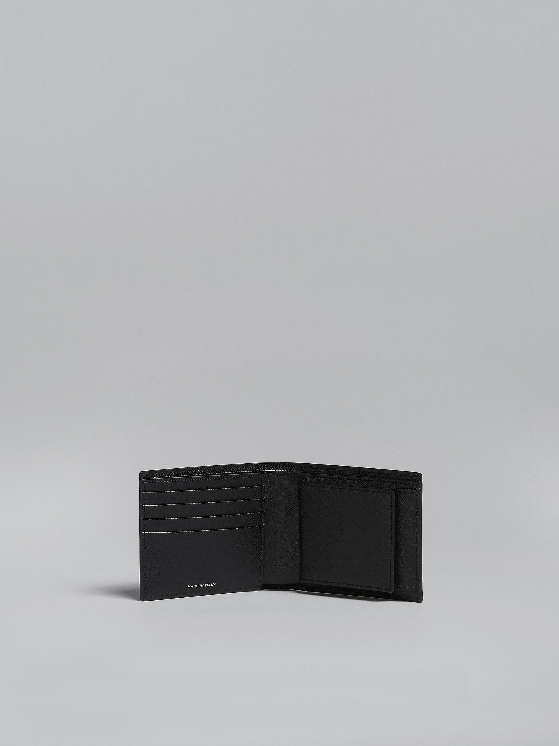 ブルーとブラック サフィアーノレザー製 二つ折りウォレット - 財布 - Image 2