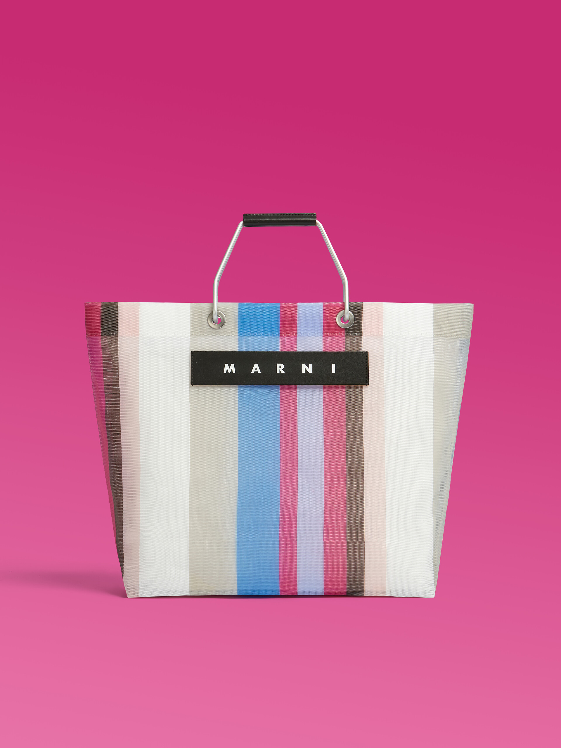 イリュージョンブルー MARNI MARKET STRIPE BAG - Shopper - Image 1