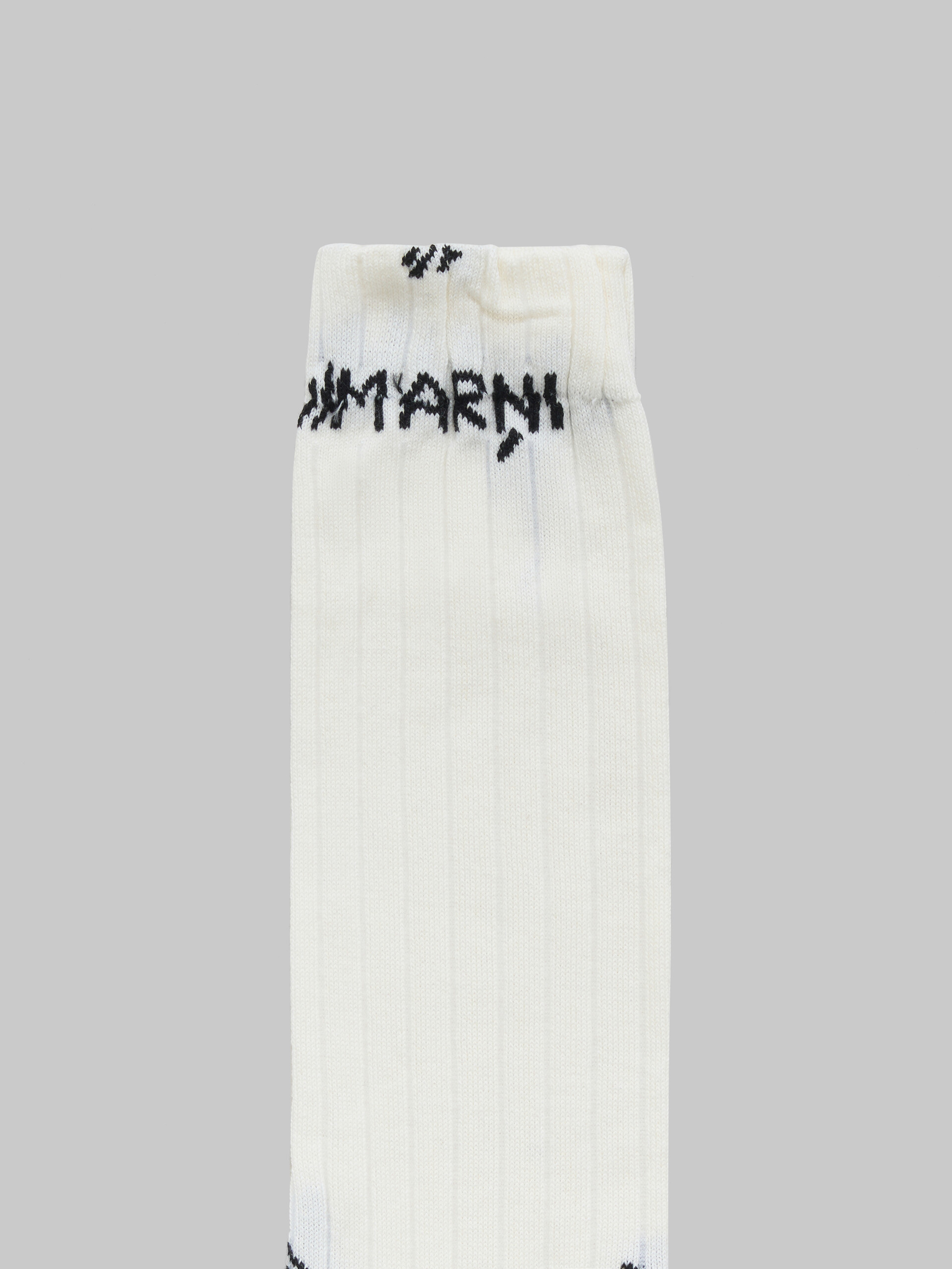 Light blue ribbed cotton socks with Marni Mending - Socks - Image 3