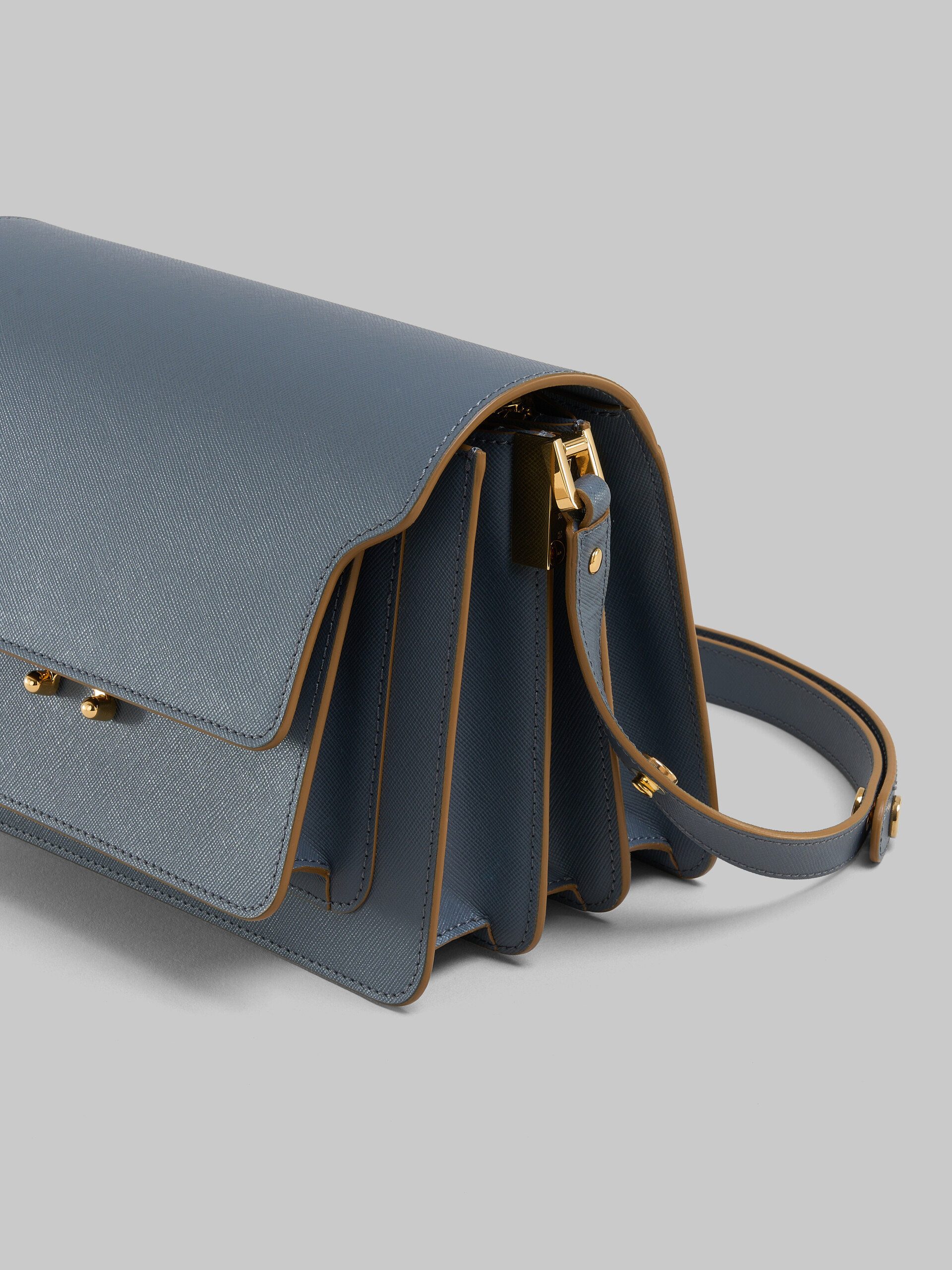 Beige saffiano leather medium Trunk bag - Shoulder Bag - Image 5