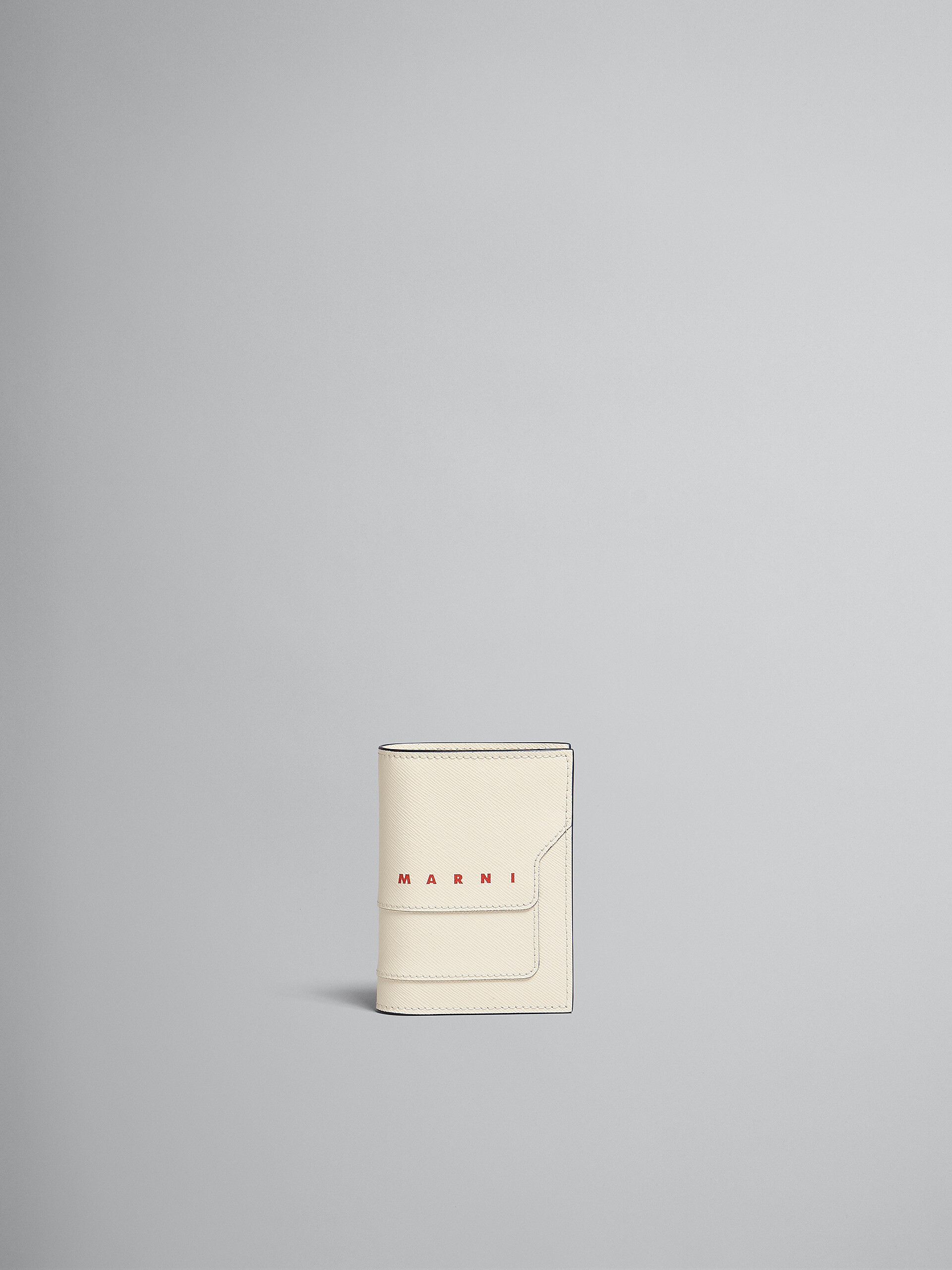 ブルー サフィアーノレザー二つ折りウォレット - 財布 - Image 1