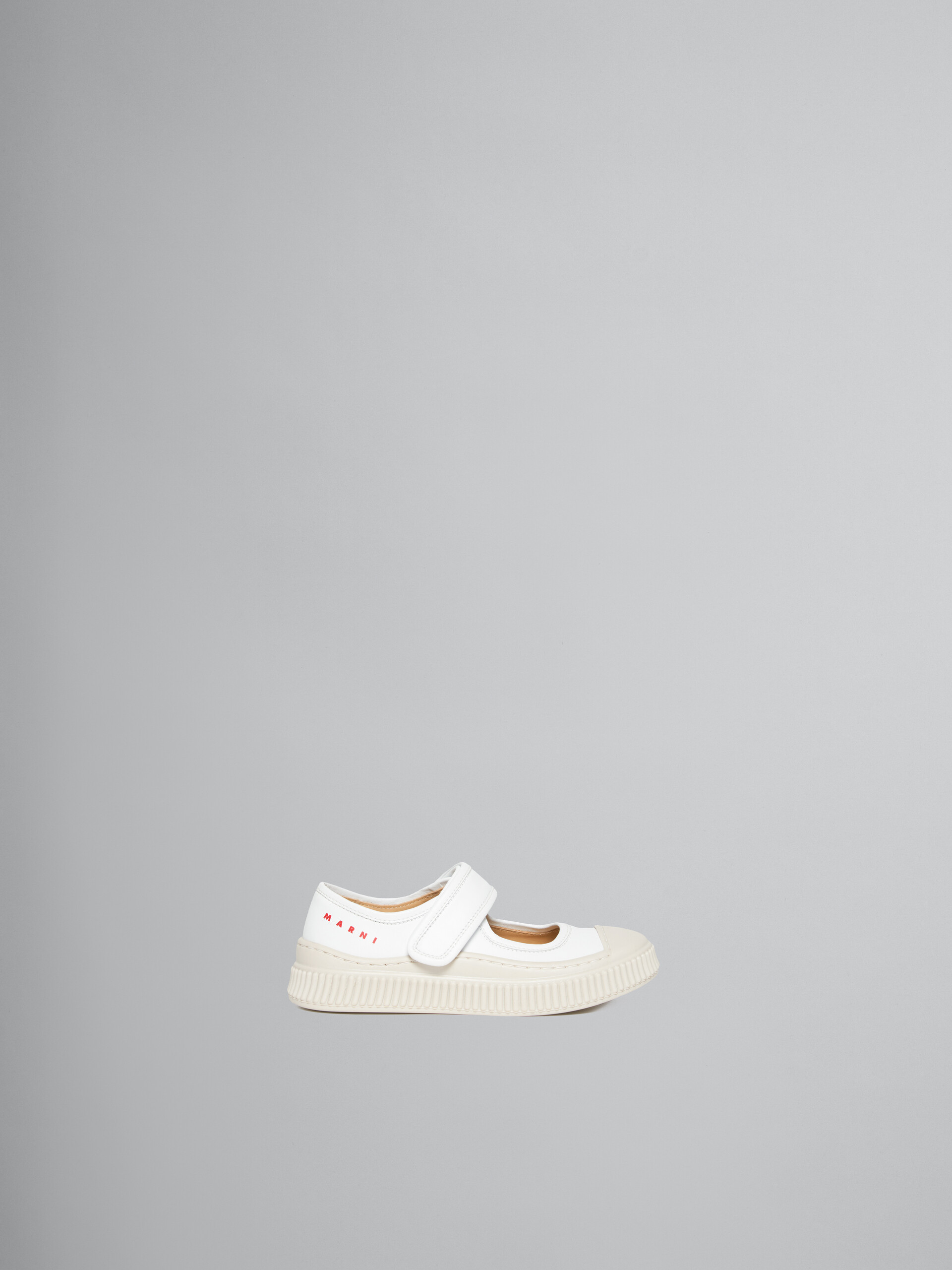 Sneakers Mary-Jane en cuir blanc - ENFANT - Image 1