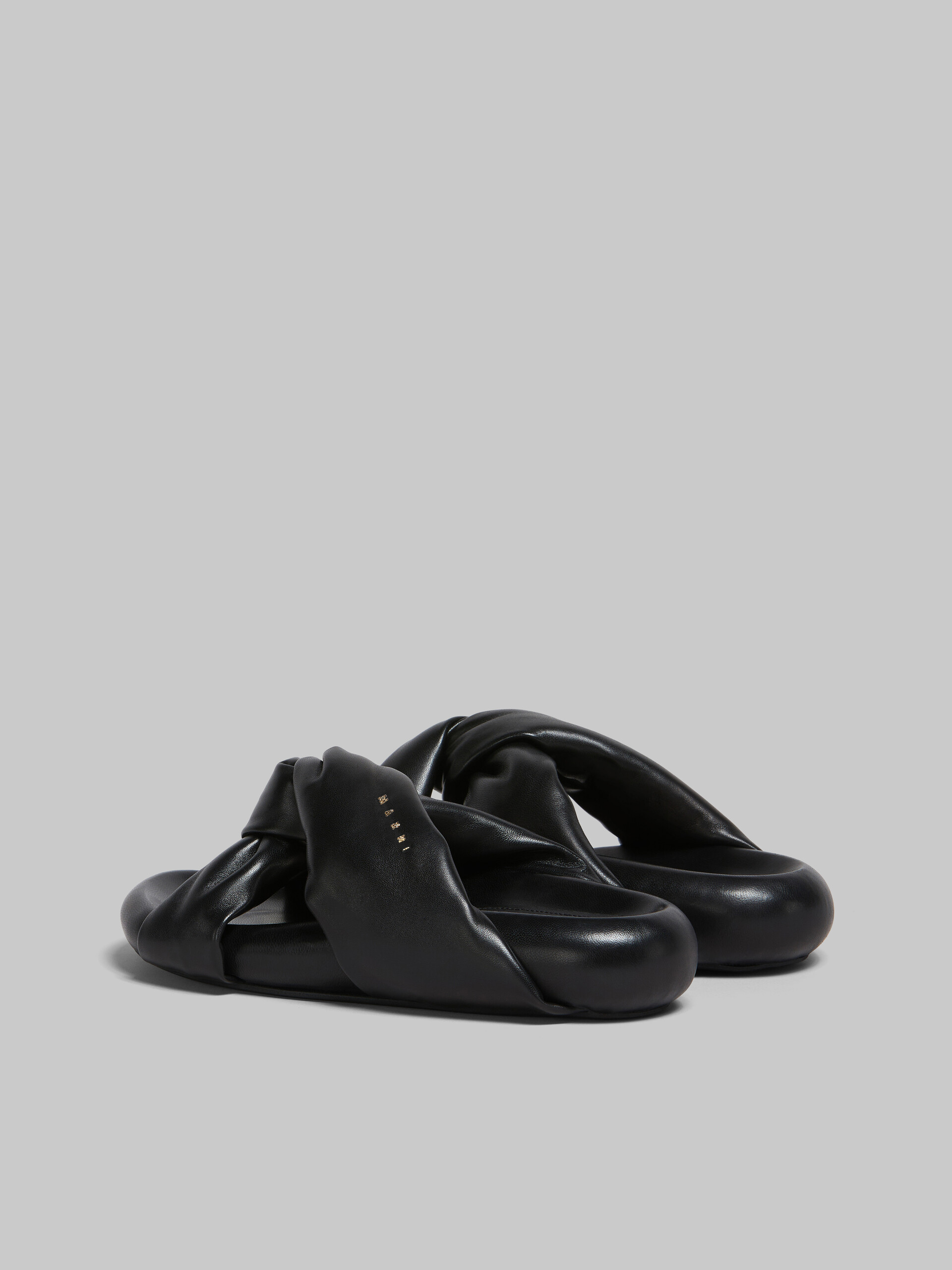 Sandalo Bubble con nodo in pelle nera - Sandali - Image 3