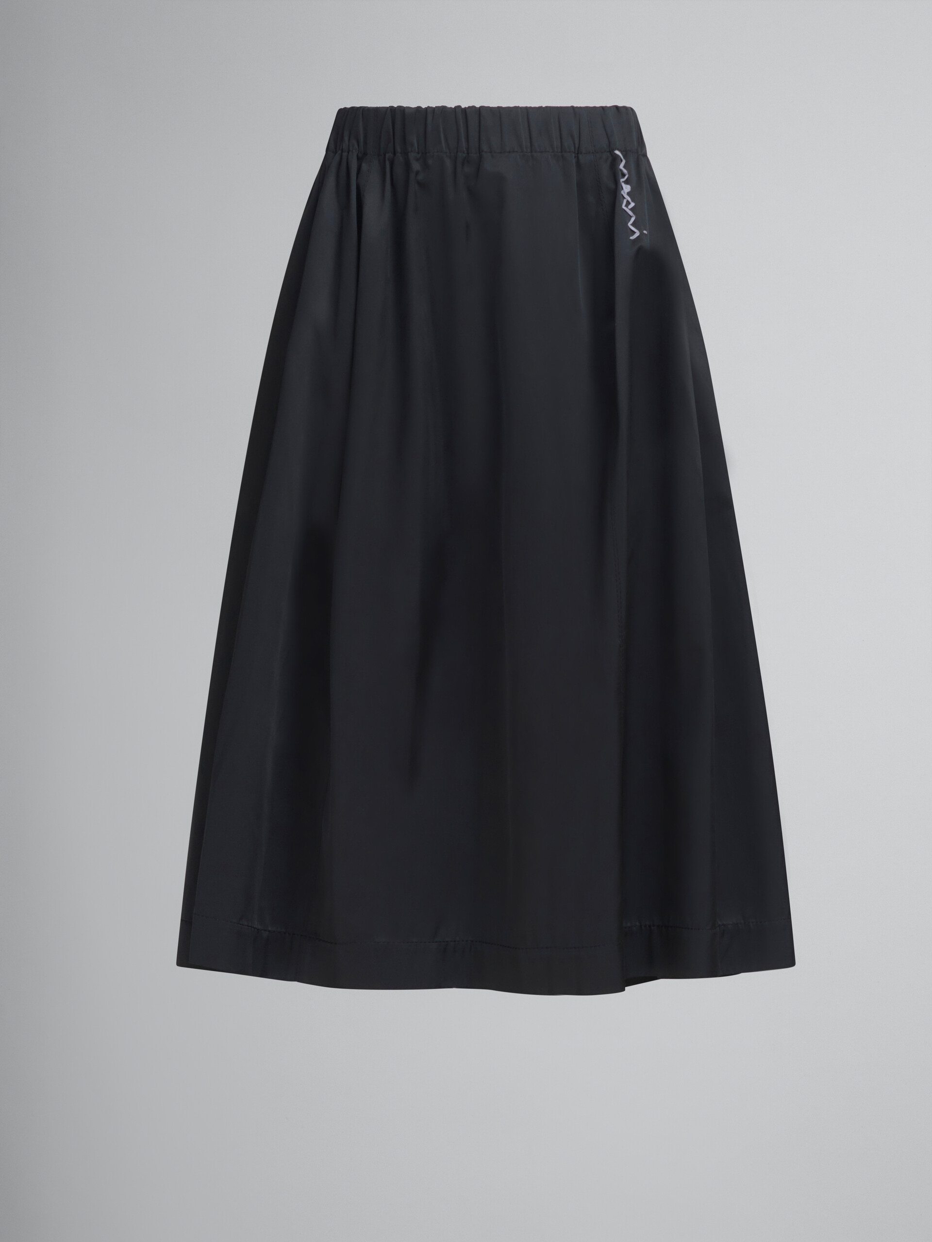 Black taffeta wide skirt with Marni Symbol - Skirts - Image 1