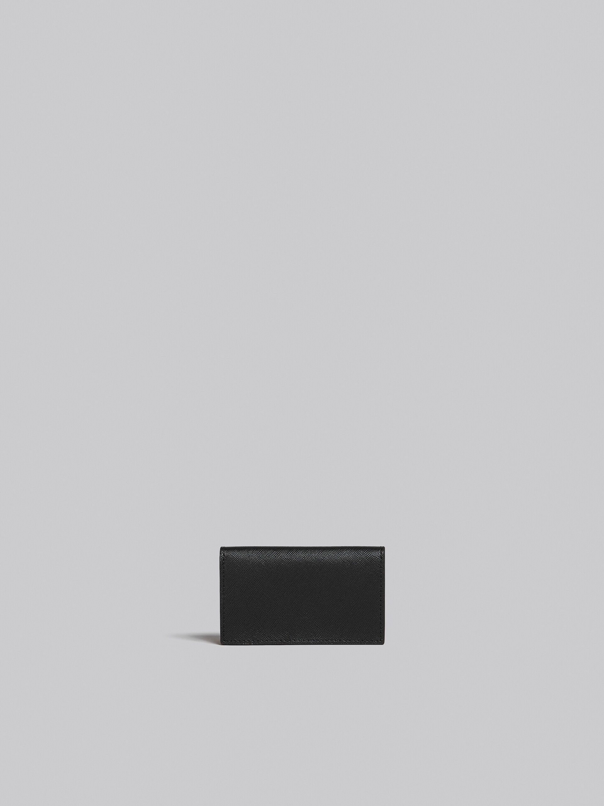블랙 사피아노 가죽 명함 카드 케이스 - 지갑 - Image 3