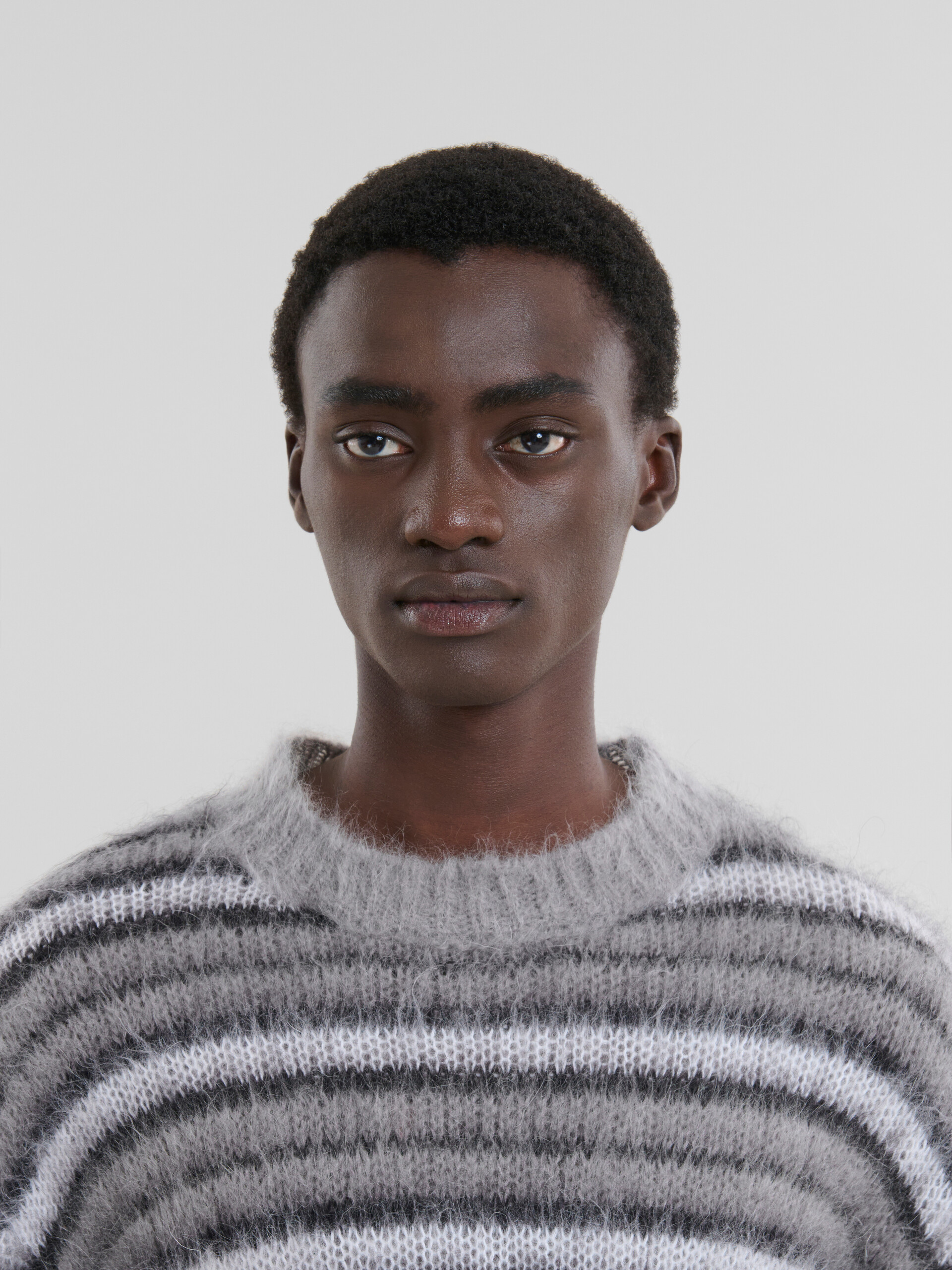 Grey striped mohair jumper - Pullovers - Image 4