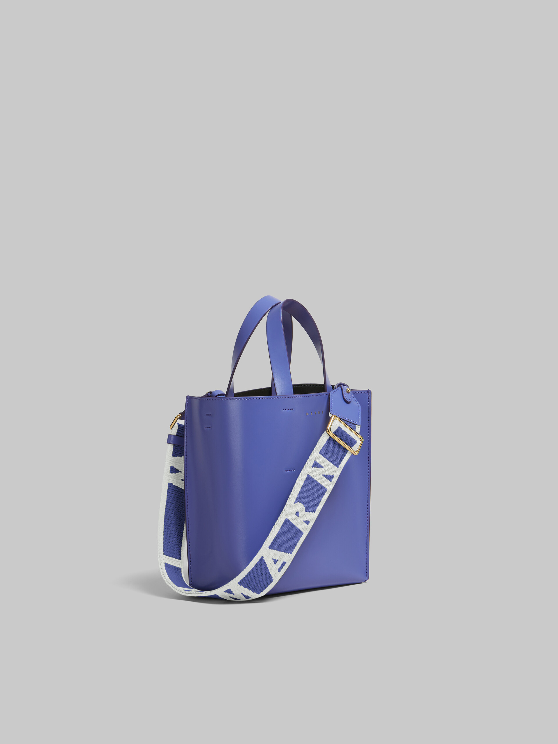 Museo Mini Bag in light blue leather - Shopping Bags - Image 6