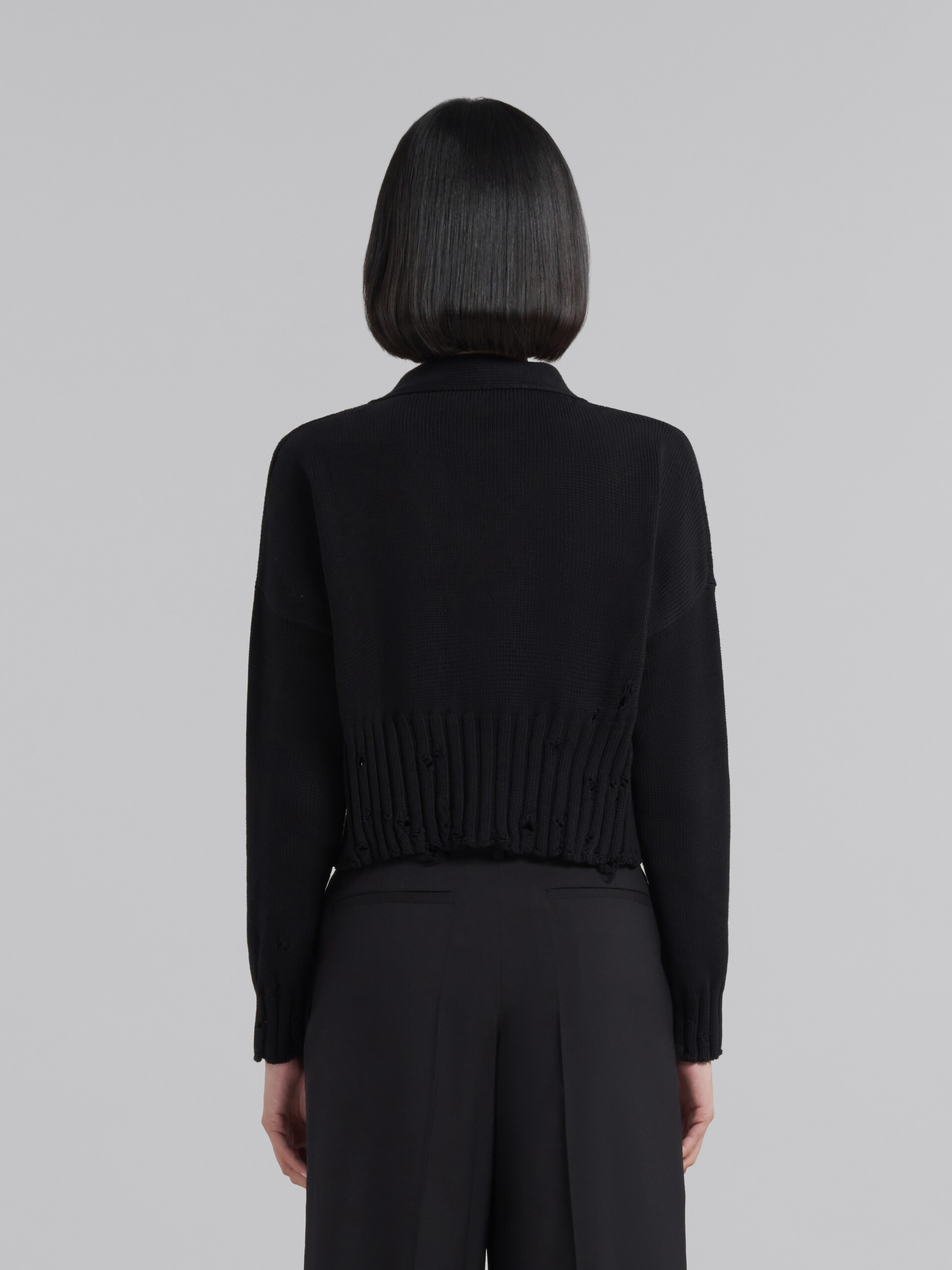 Cárdigan corto de algodón negro - jerseys - Image 3