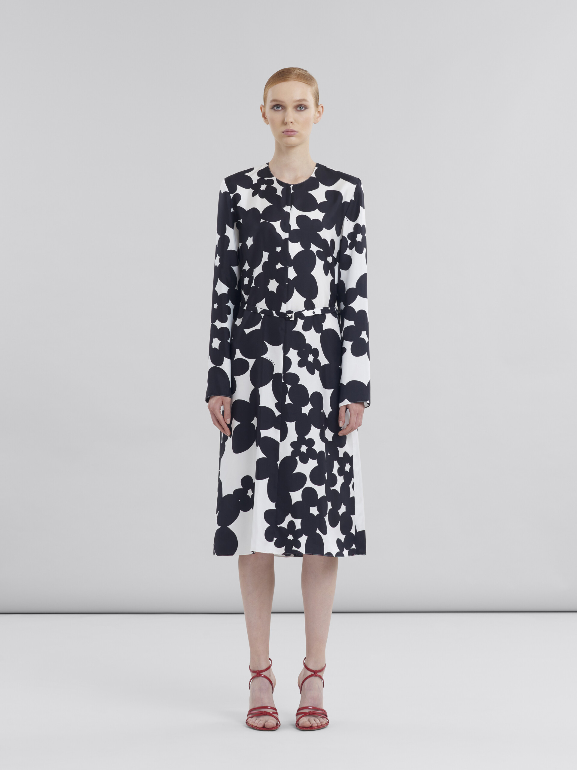 Black and white Dilles print silk dress - Dresses - Image 2