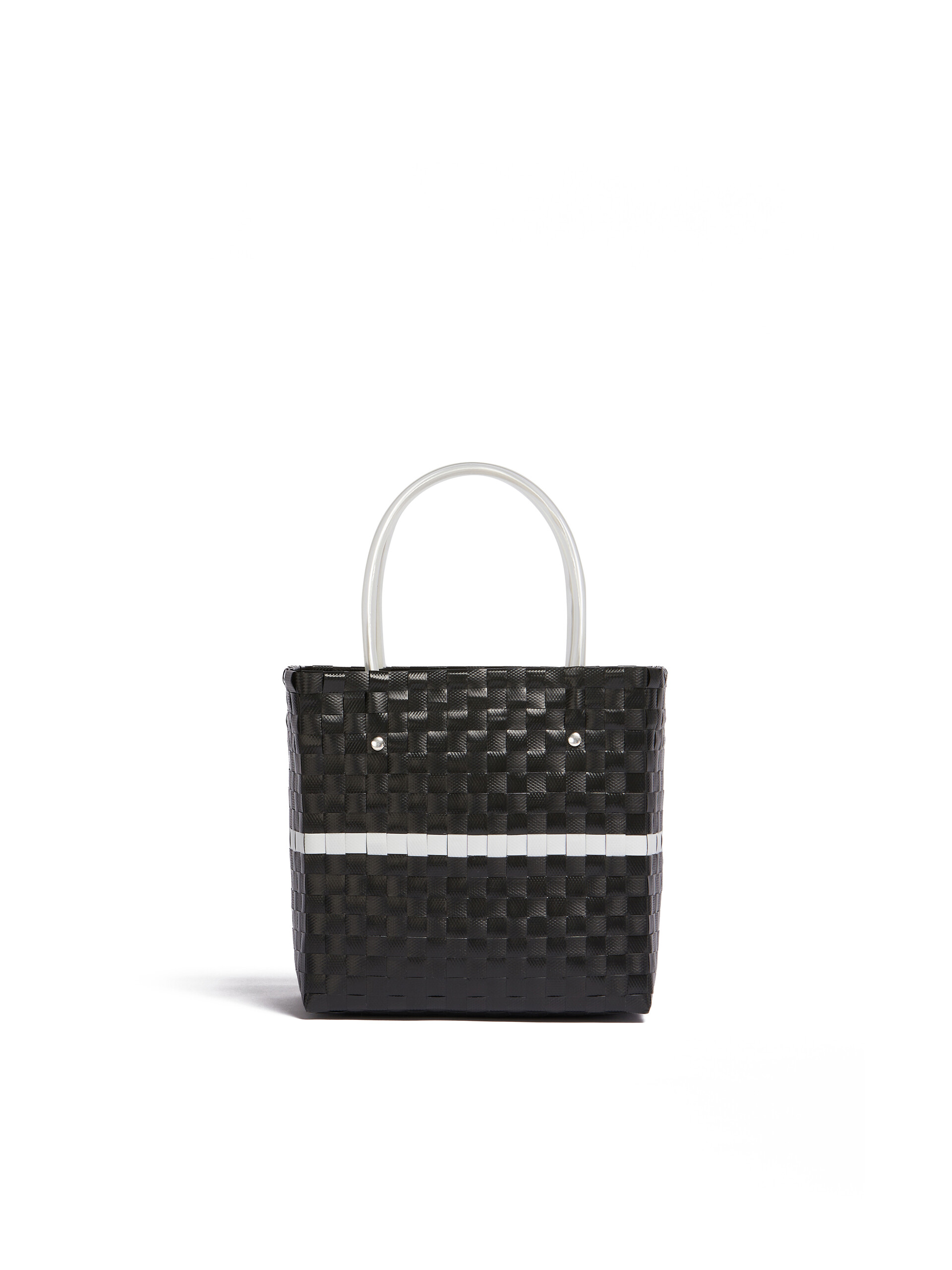 Borsa MARNI MARKET SUN BASKET in intrecciato nero - Borse shopping - Image 3