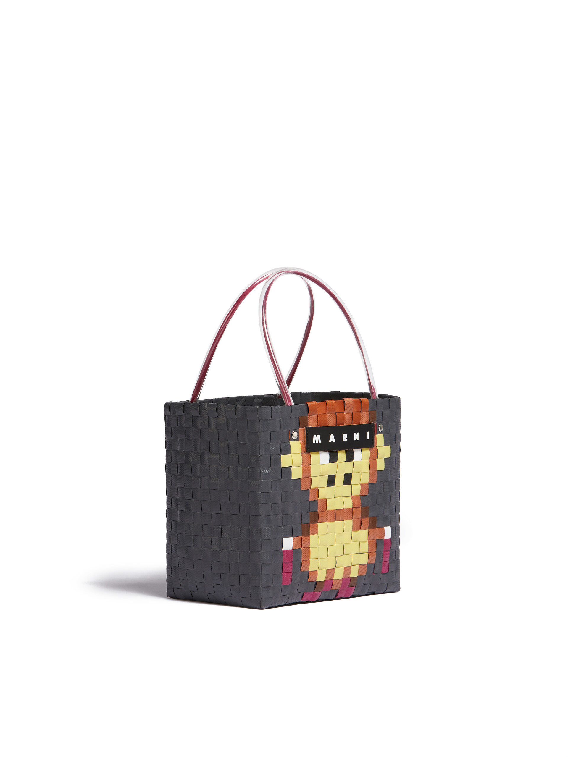 MARNI MARKET ANIMAL BASKET Tasche in Dunkelgrau - Shopper - Image 2