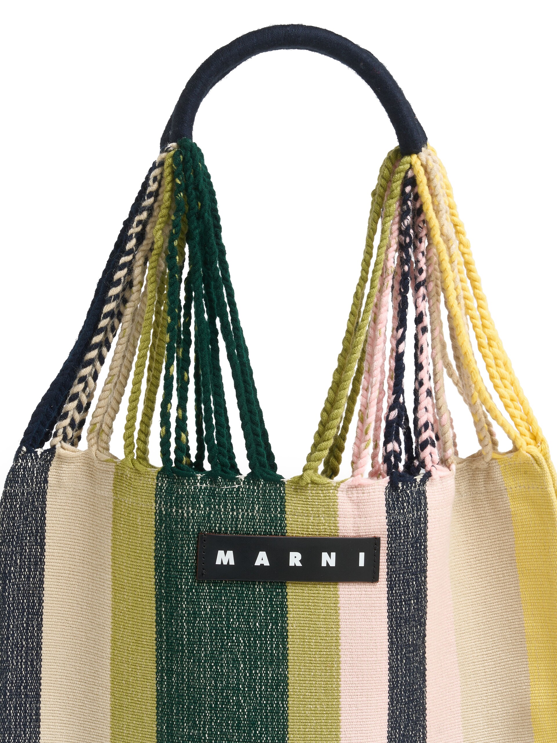 MARNI MARKET ポリエステル ショッピングバッグ ハンモック風ハンドル付き グレー/ターコイズ/レッド - ハンドバッグ - Image 4