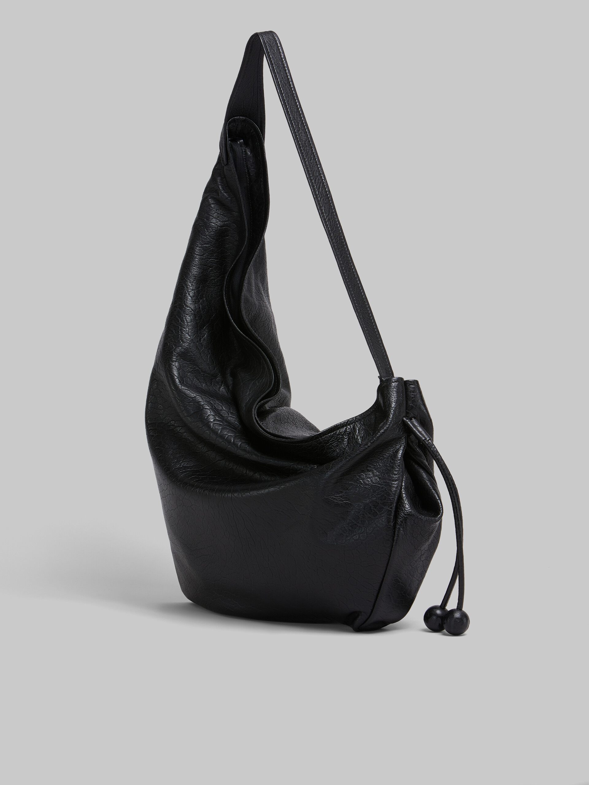 Large black nappa Hobo bag - Shoulder Bag - Image 2