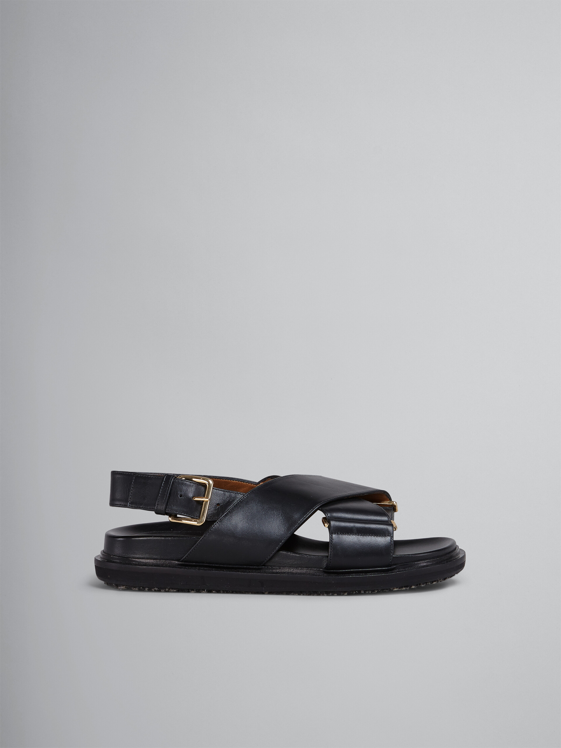 Braune Ledersandalen mit überkreuzten Riemchen - Sandalen - Image 1