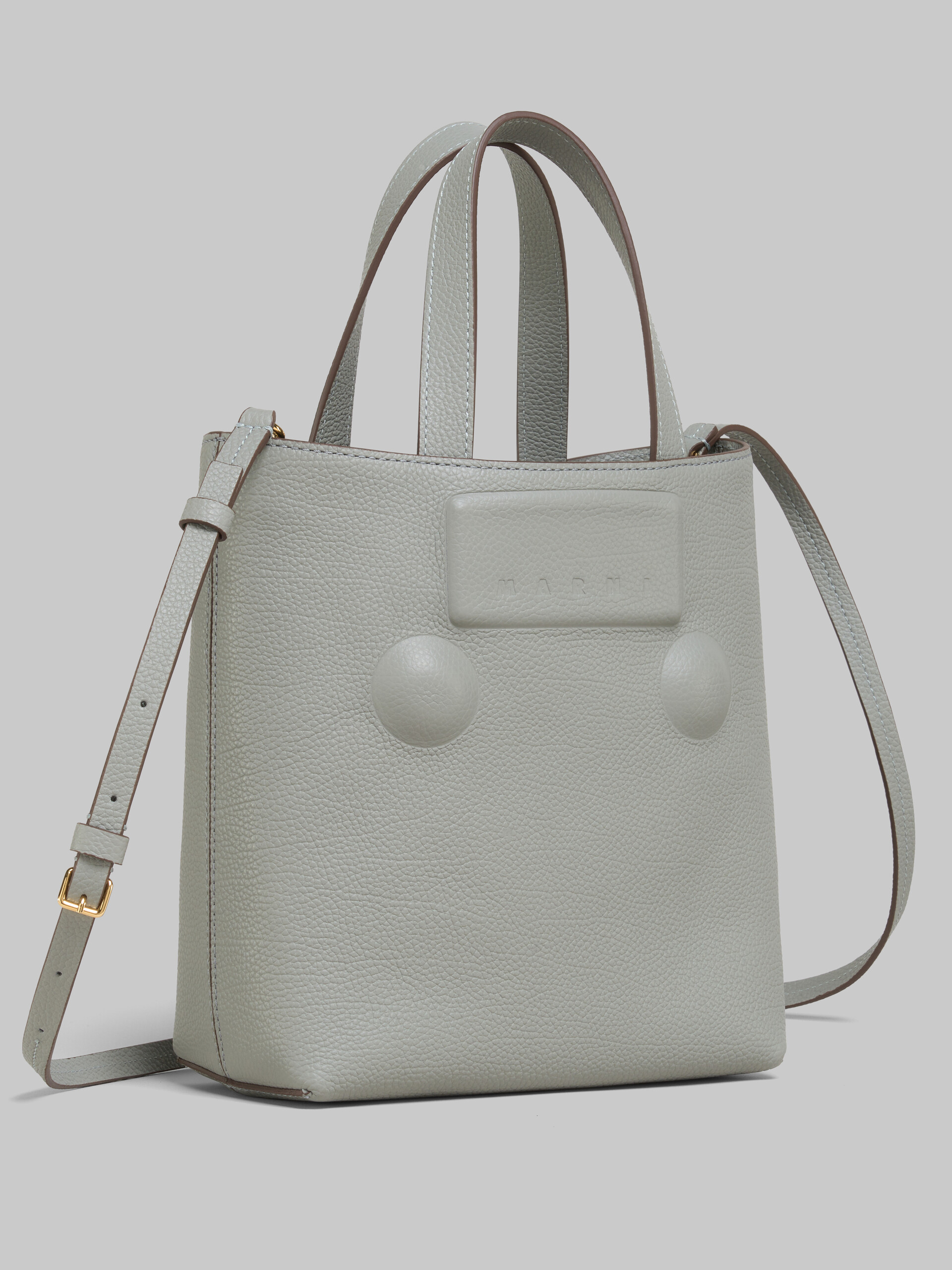 Grey leather Trunkaroo Embossed small Bag - Shopping Bags - Image 5