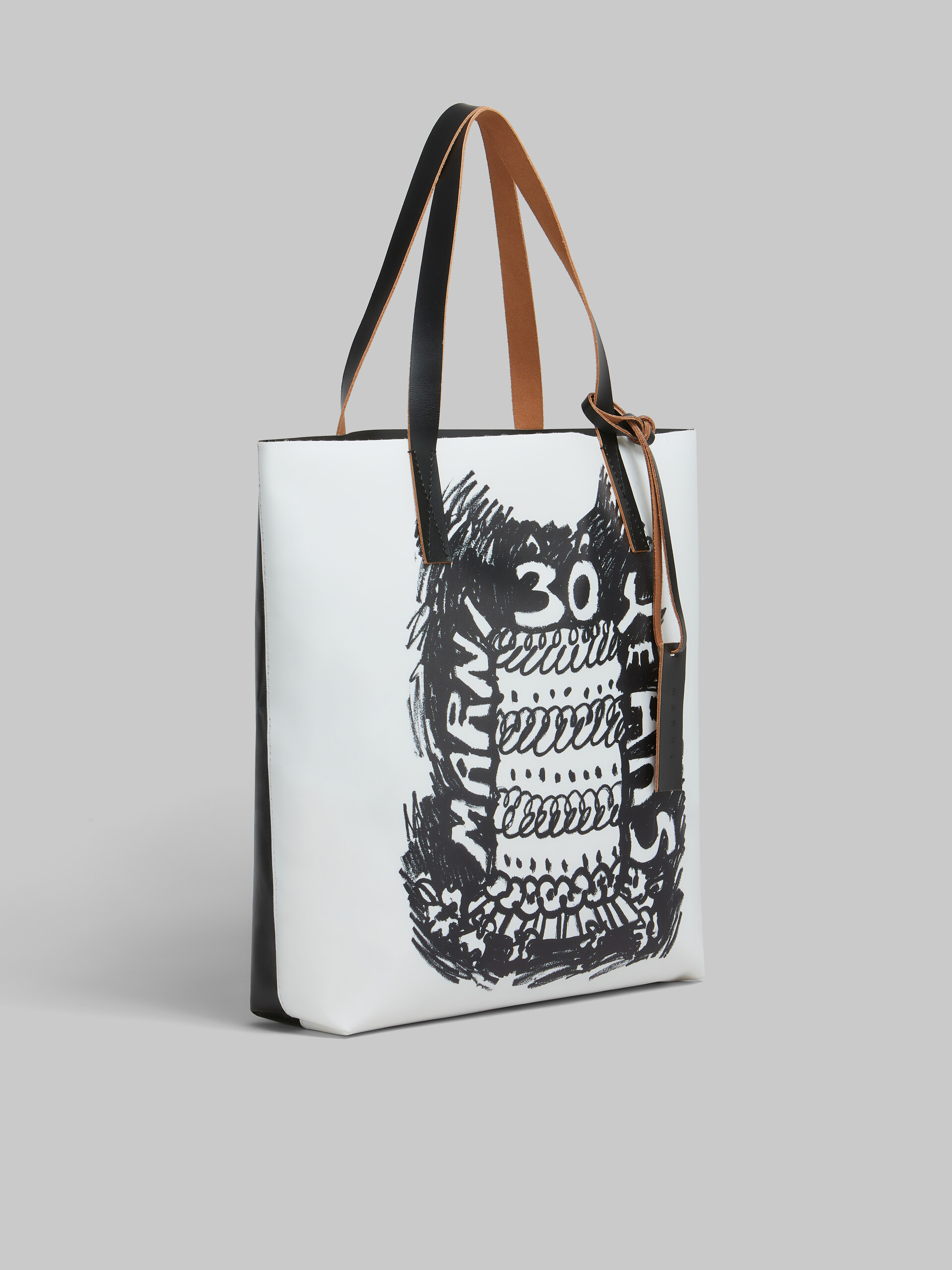 Two tone Tribeca tote with Marni 30th Anniversary print - Shopping Bags - Image 6